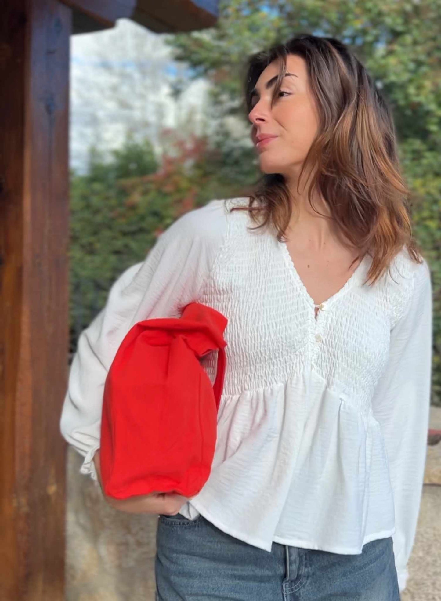 Red cloth bag
