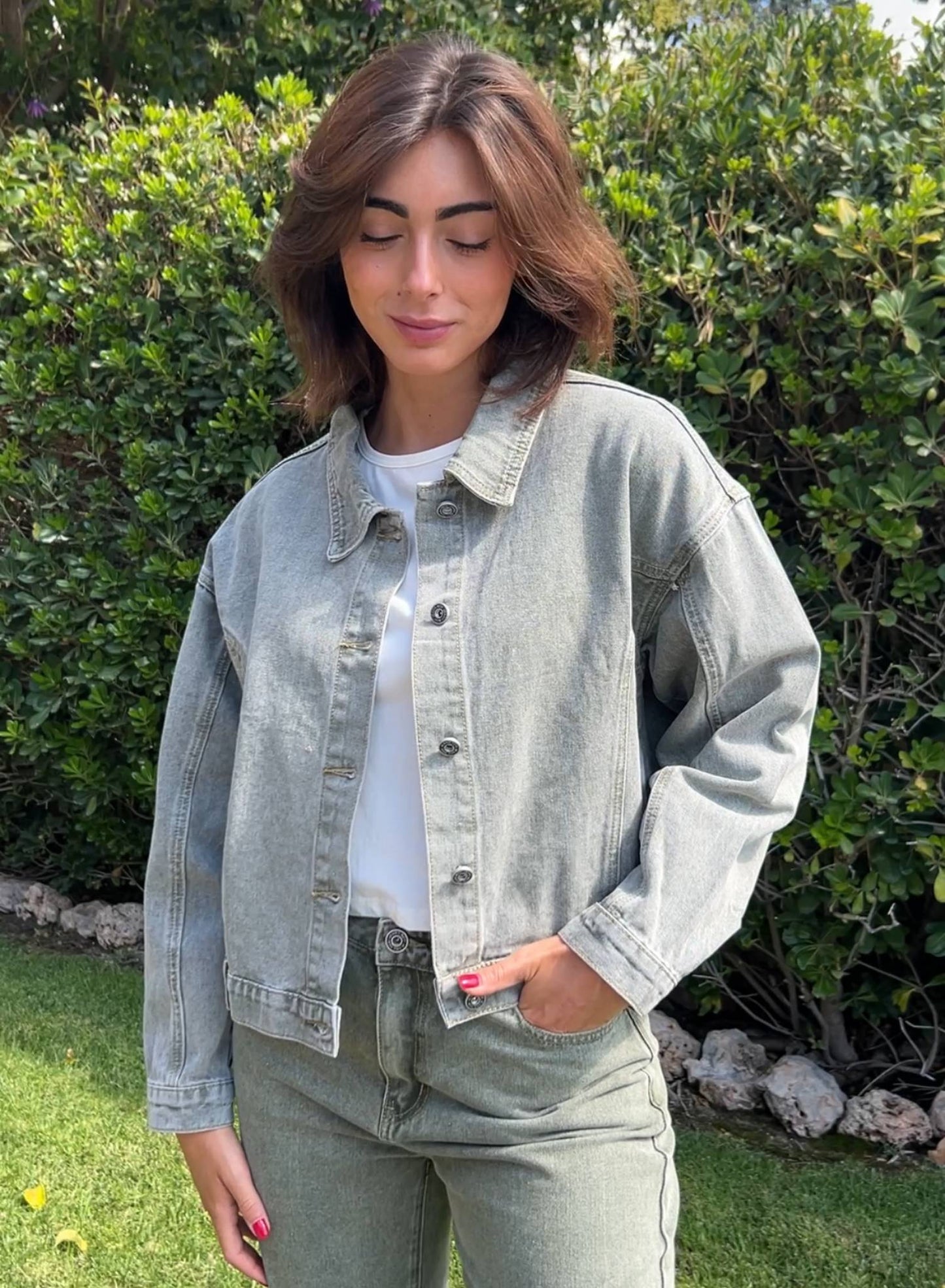 Cazadora Vaquera Verde