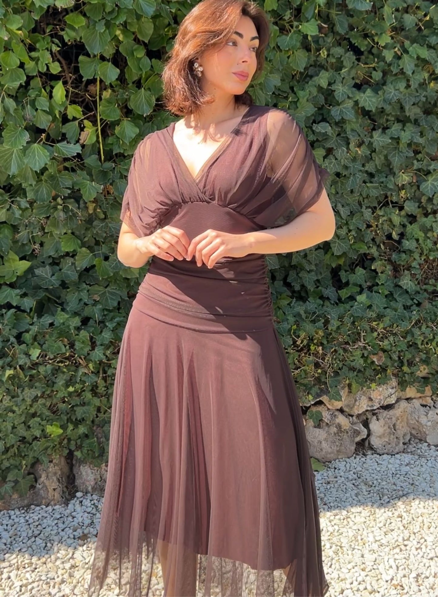 Sofia chocolate dress