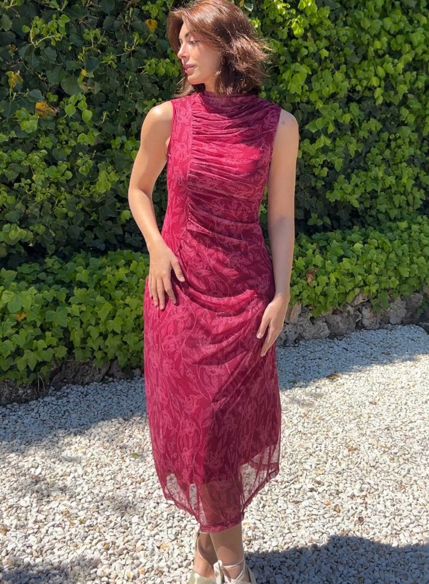 Vestido tul buganvilla