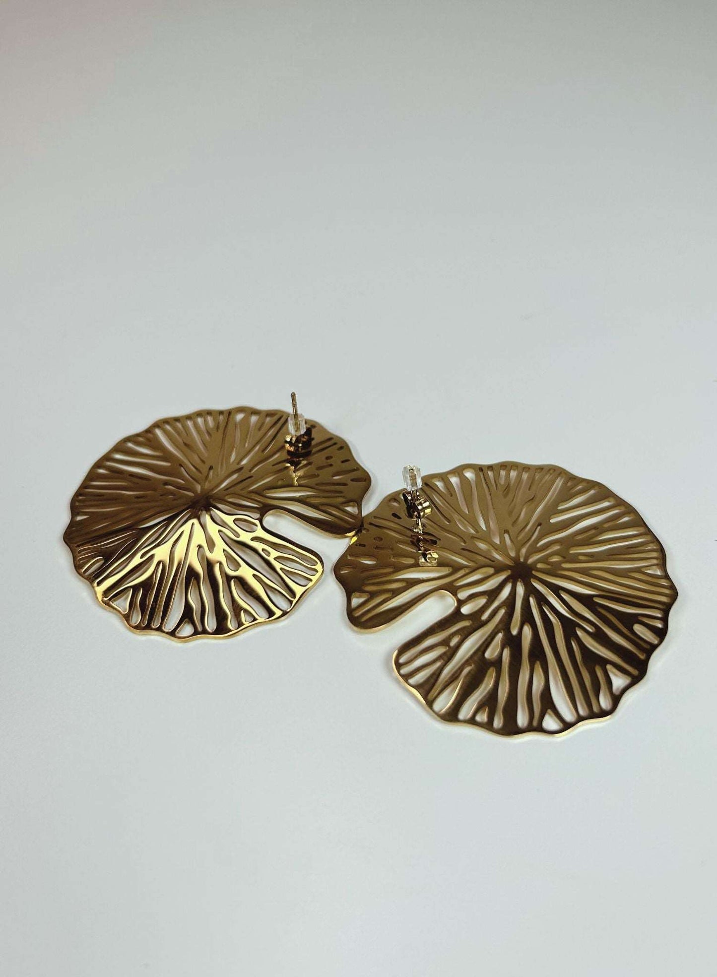 Pendientes Grandes Flor Dorada