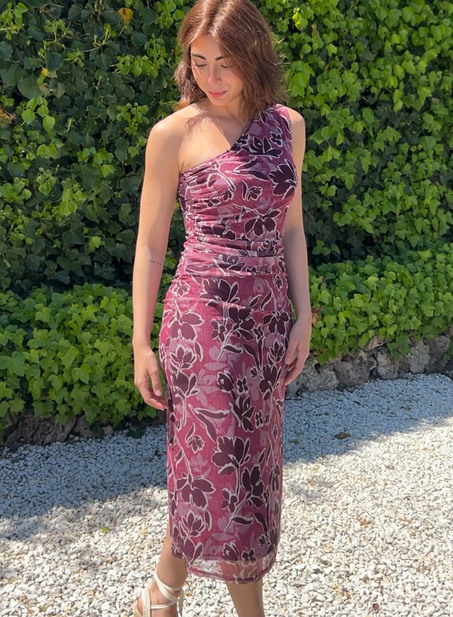 Vestido tul hombro