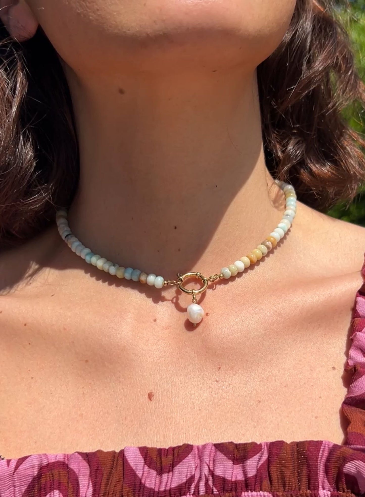 Collar piedras charm