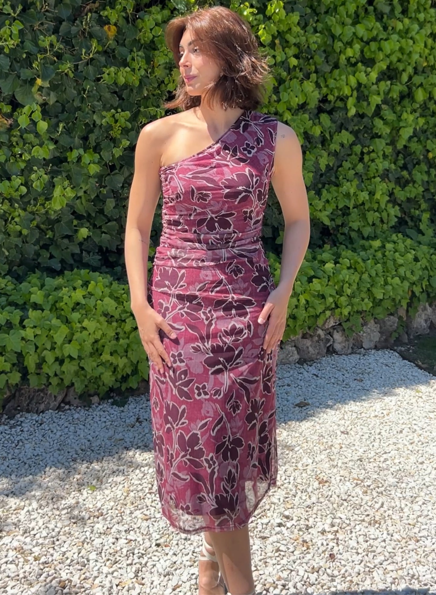 Vestido tul hombro