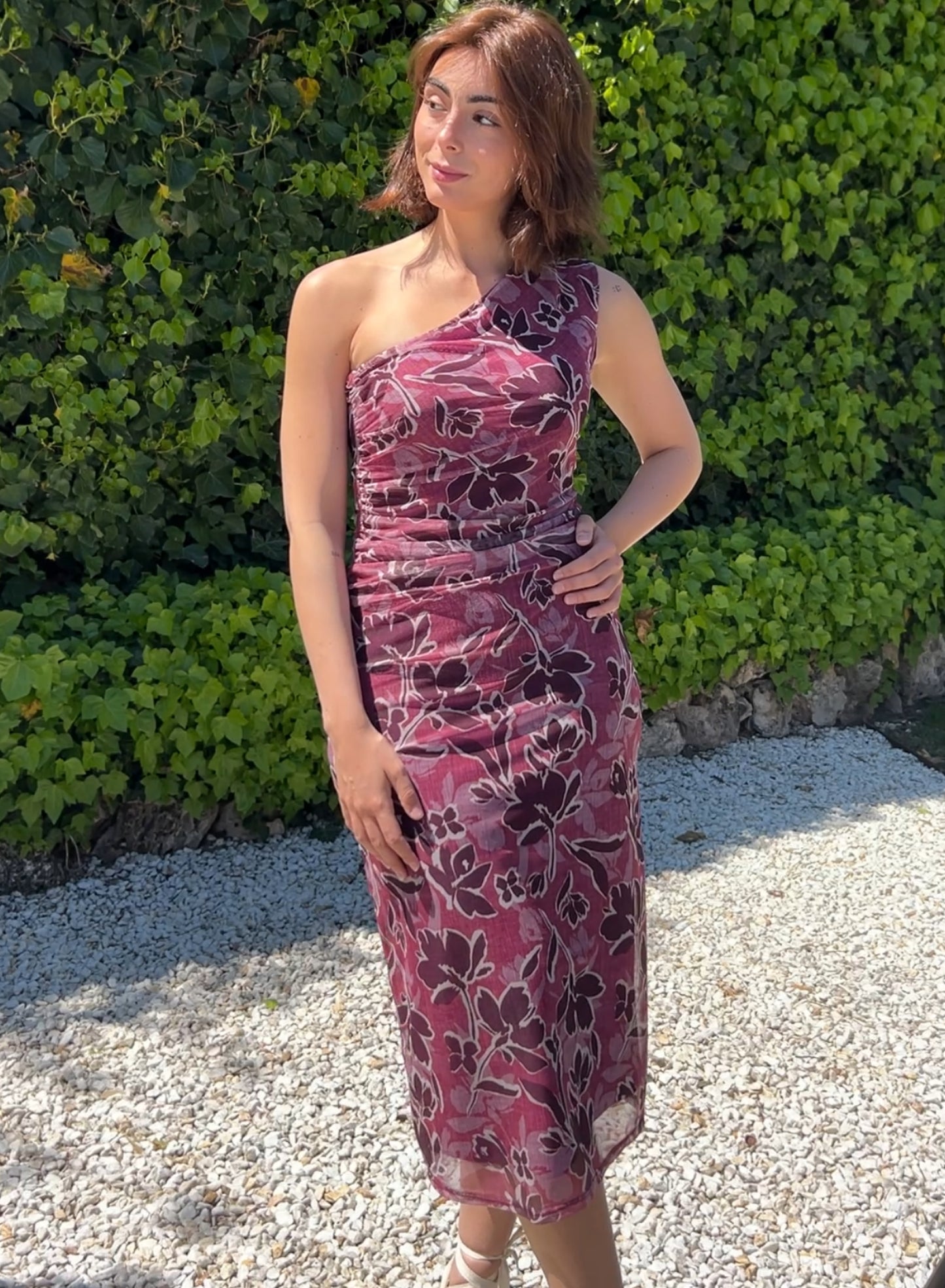 Vestido tul hombro