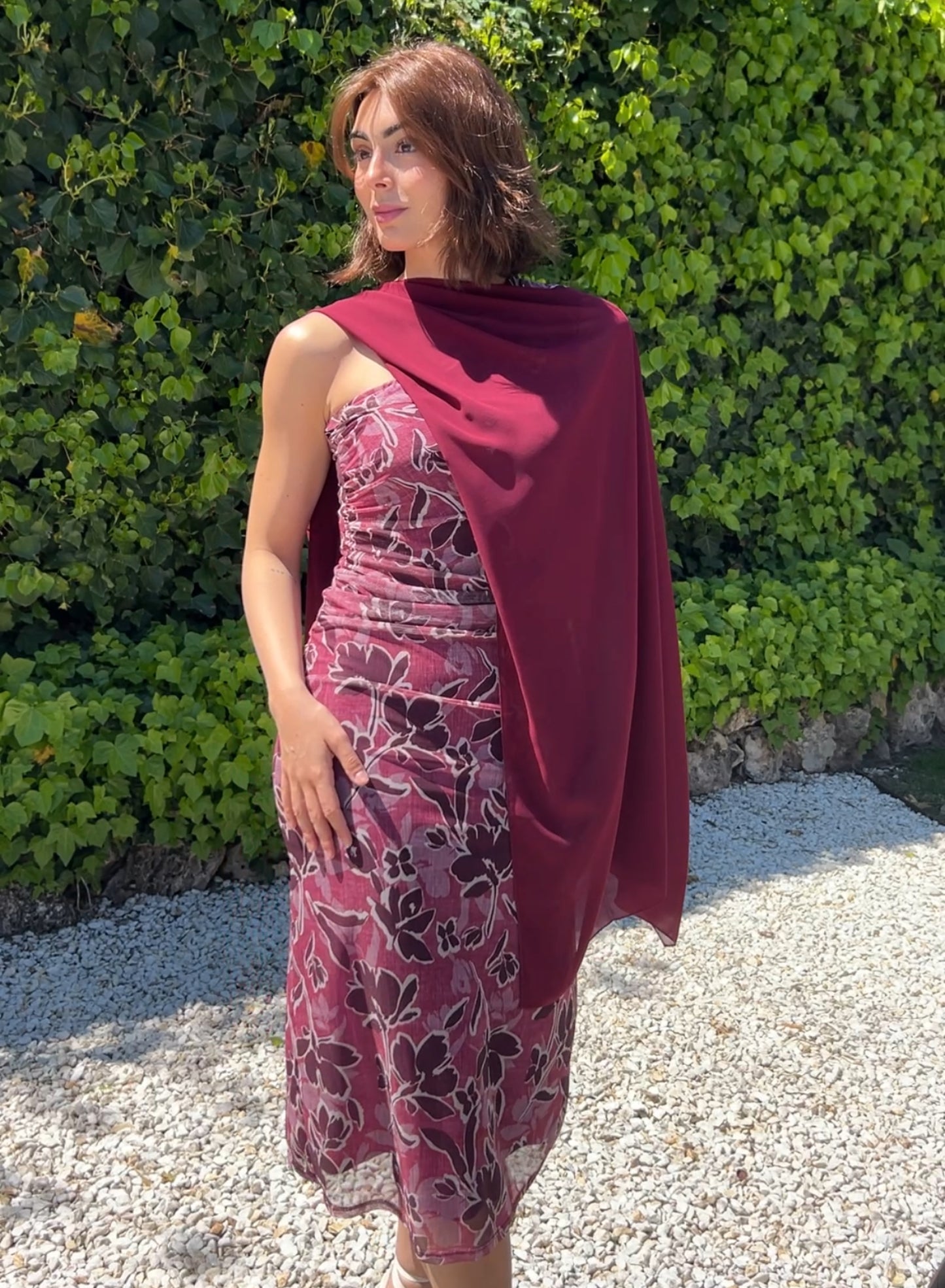 Vestido tul hombro