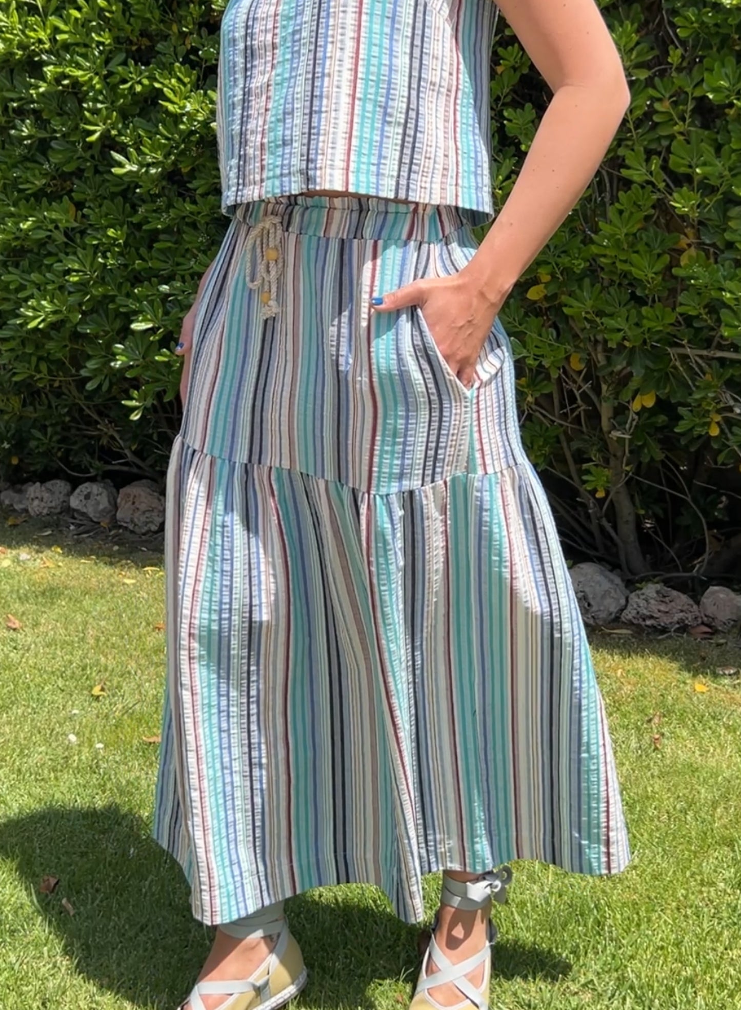 Falda Greta azul
