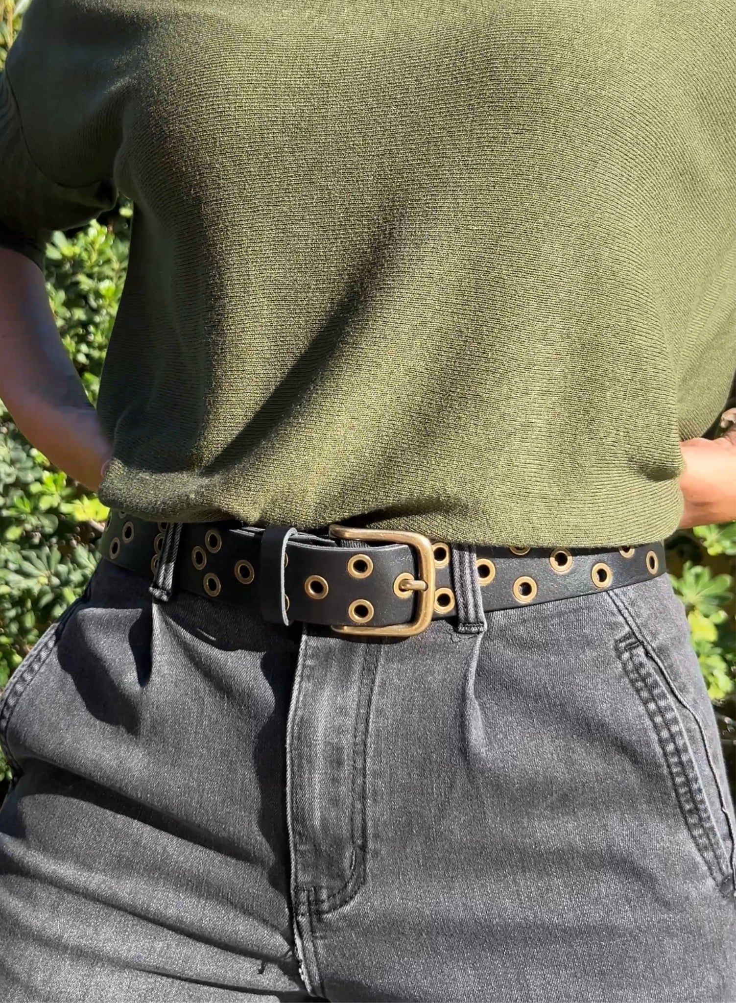 Cinturón cuero negro