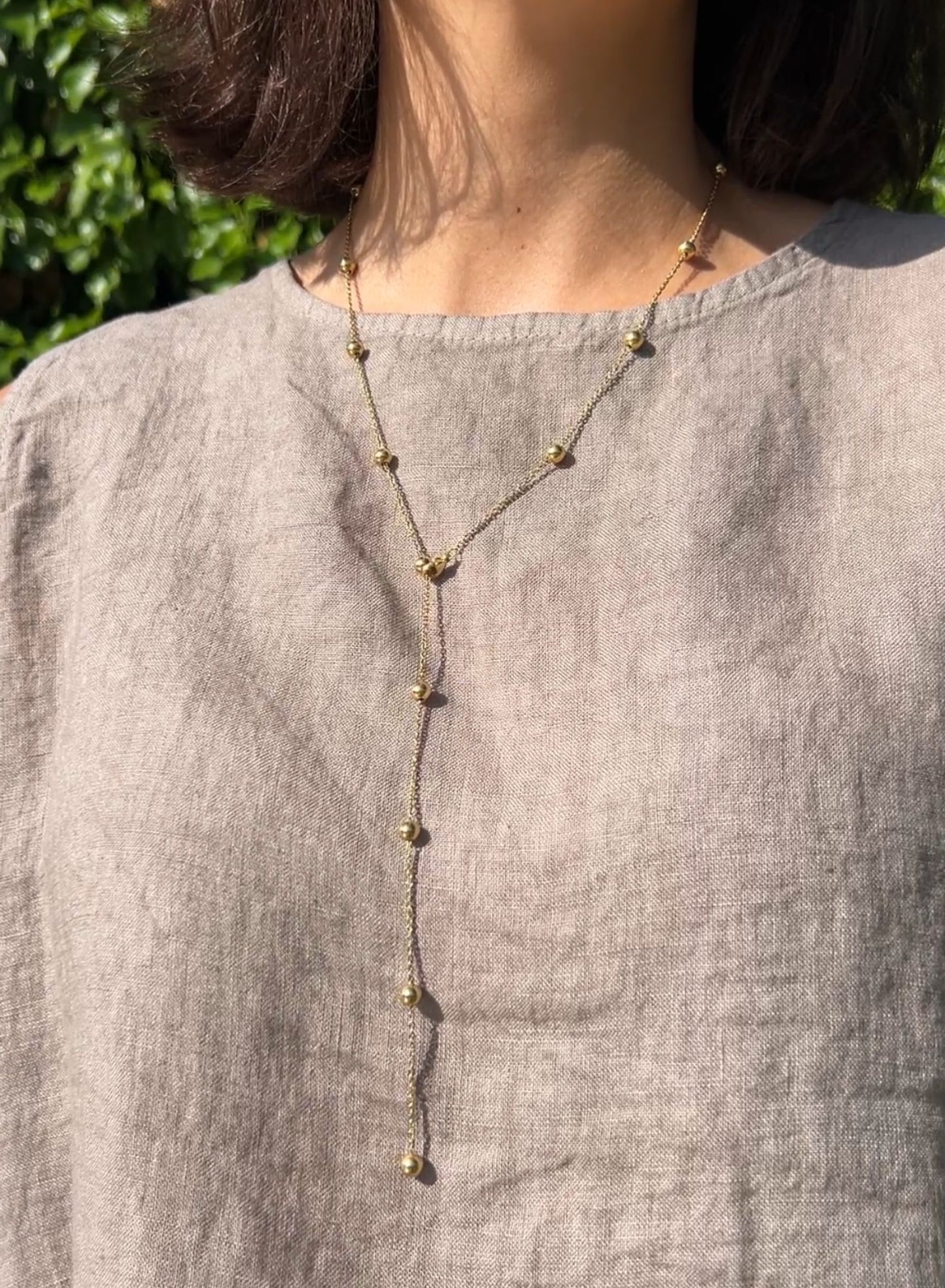 Cadena bolitas (plata/dorado)