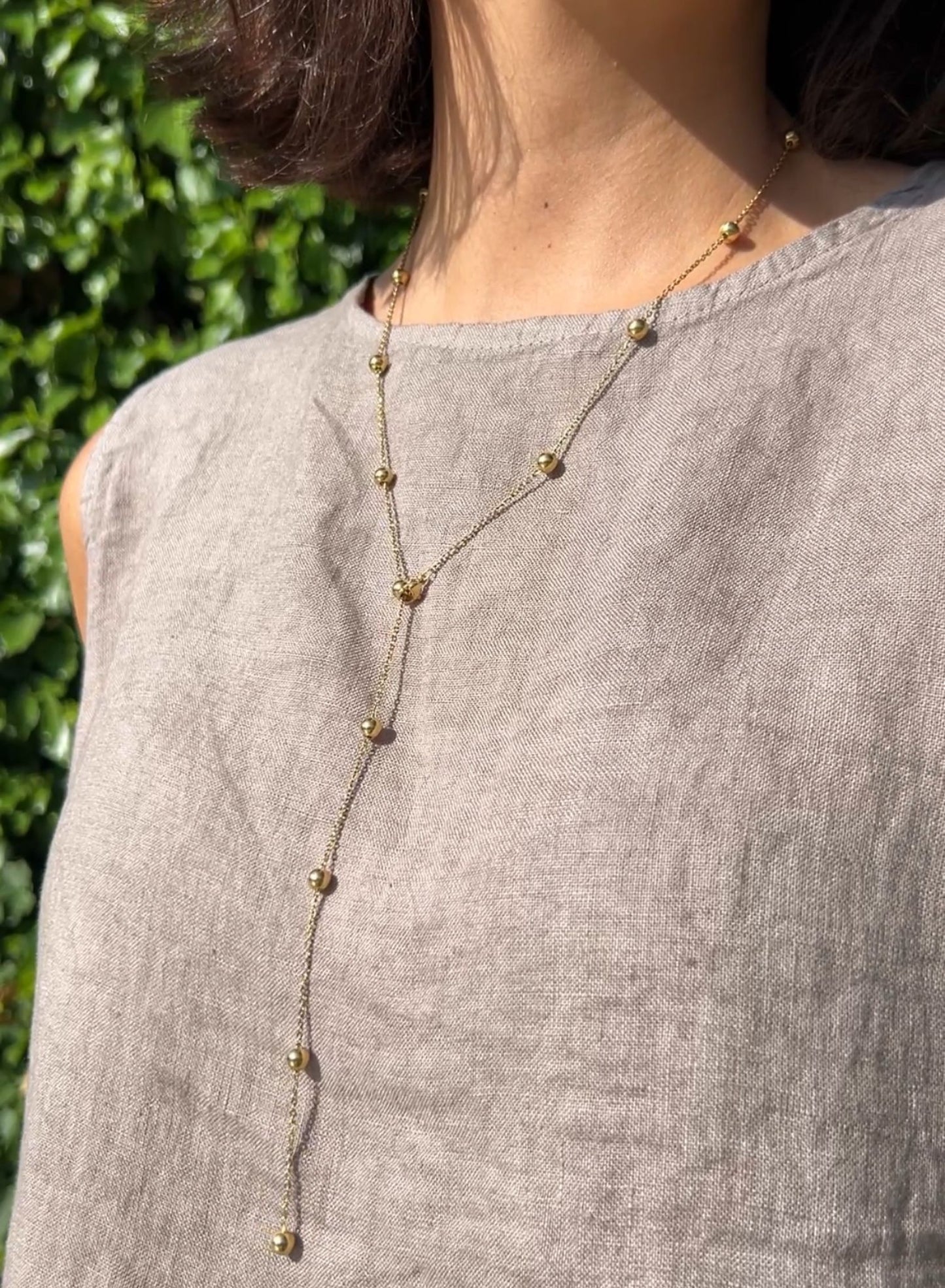 Cadena bolitas (plata/dorado)