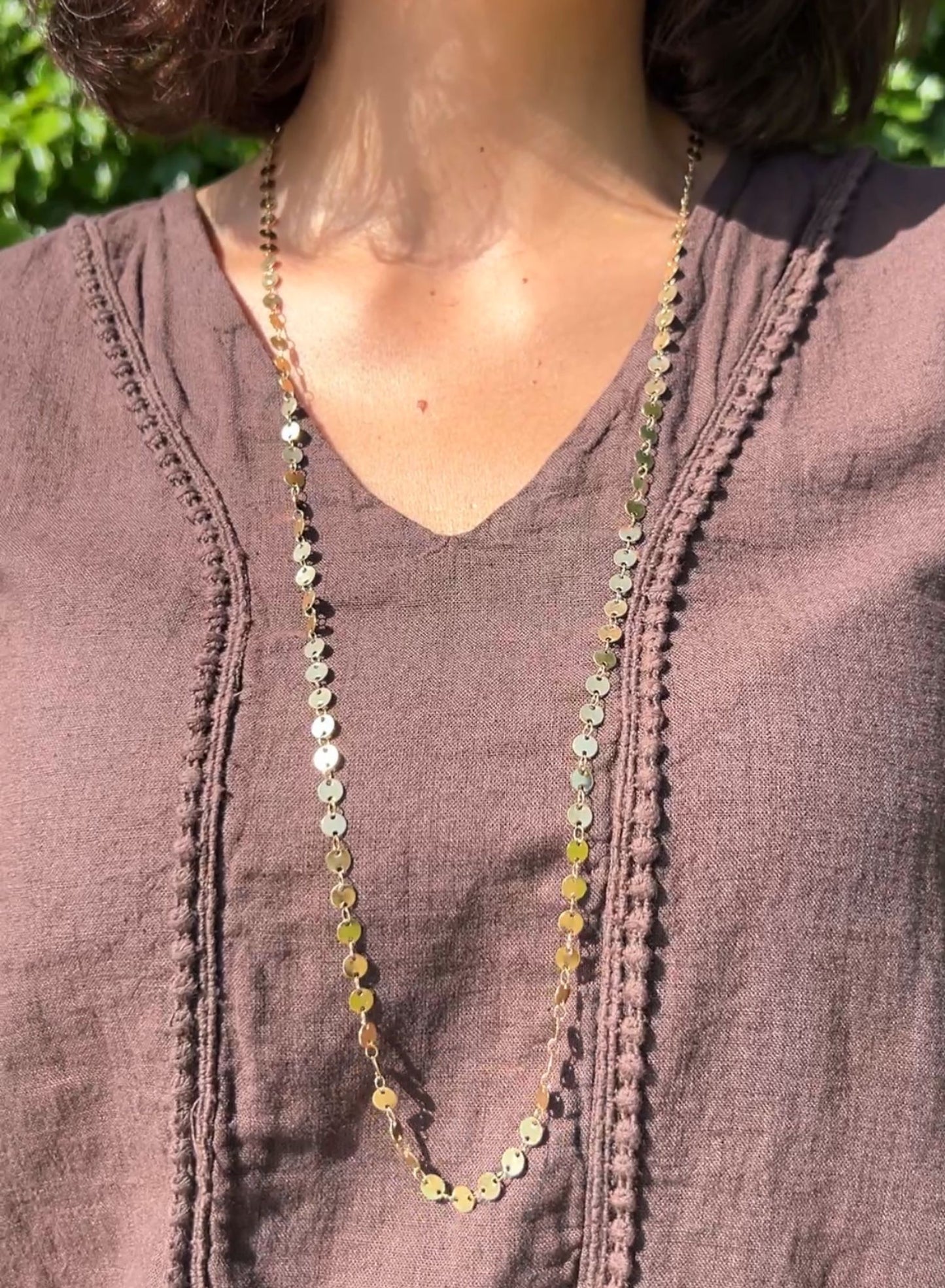 Cadena chapas (plata/dorado)