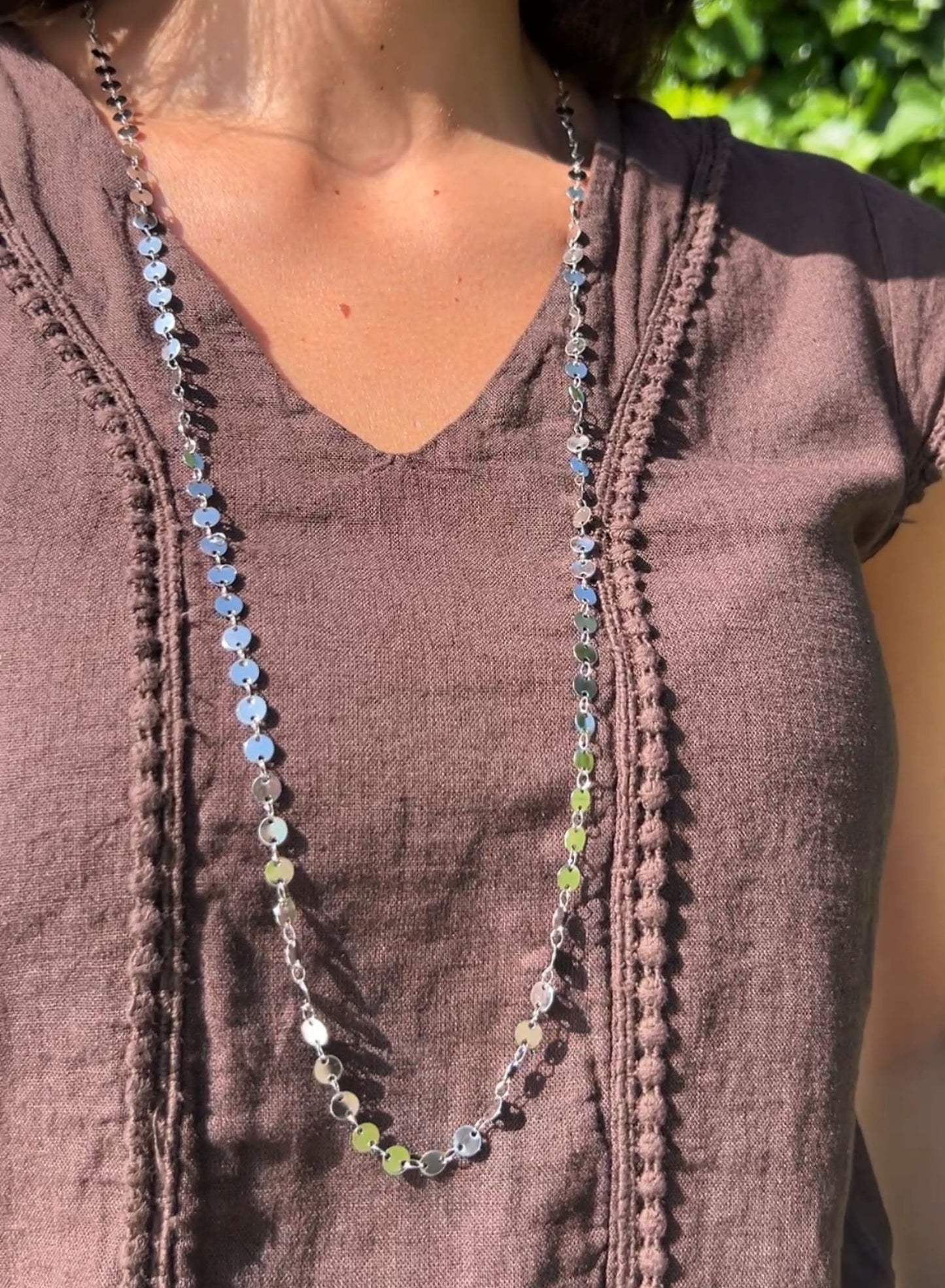 Cadena chapas (plata/dorado)