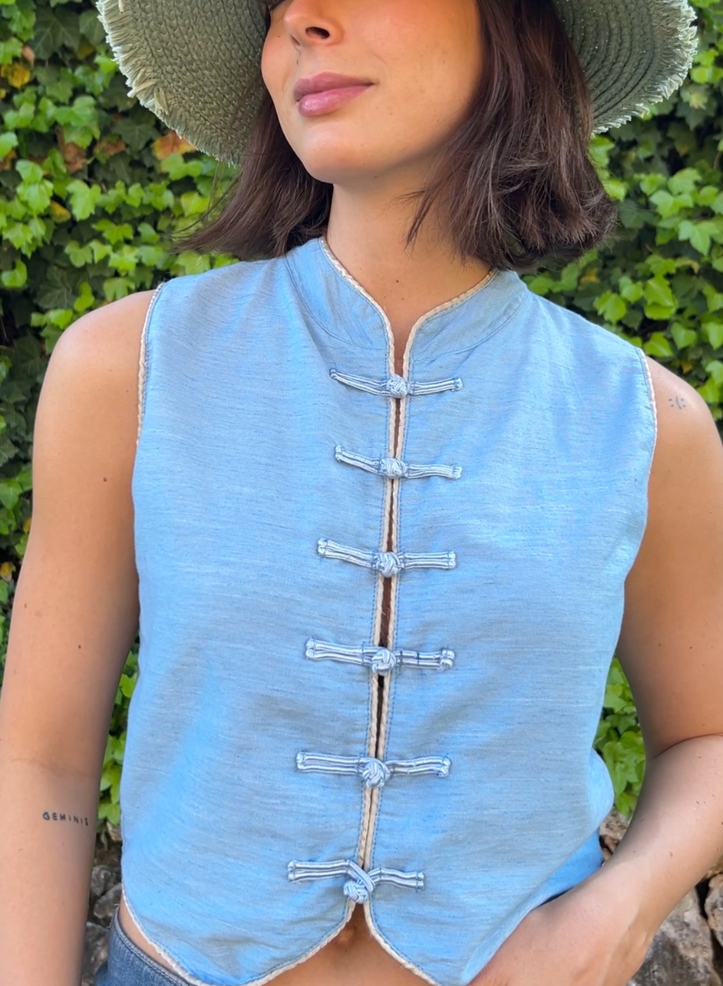 Blue Asian Top