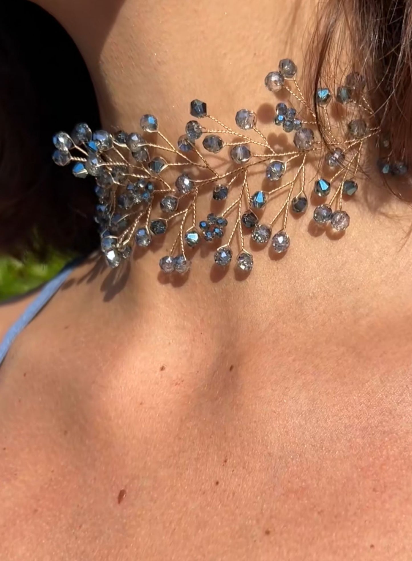 Collar piedras azul