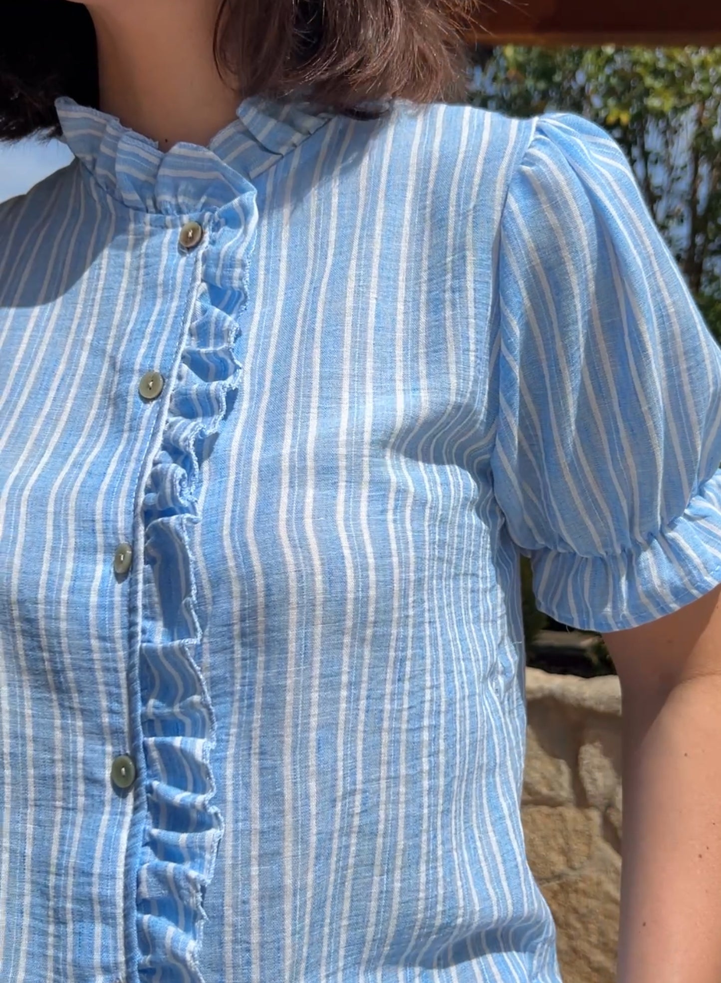 Blue striped shirt