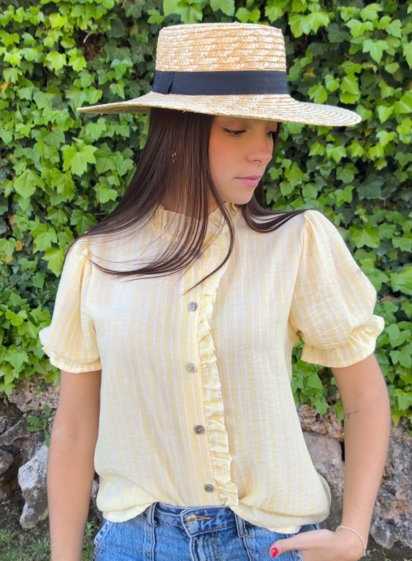 Yellow striped shirt