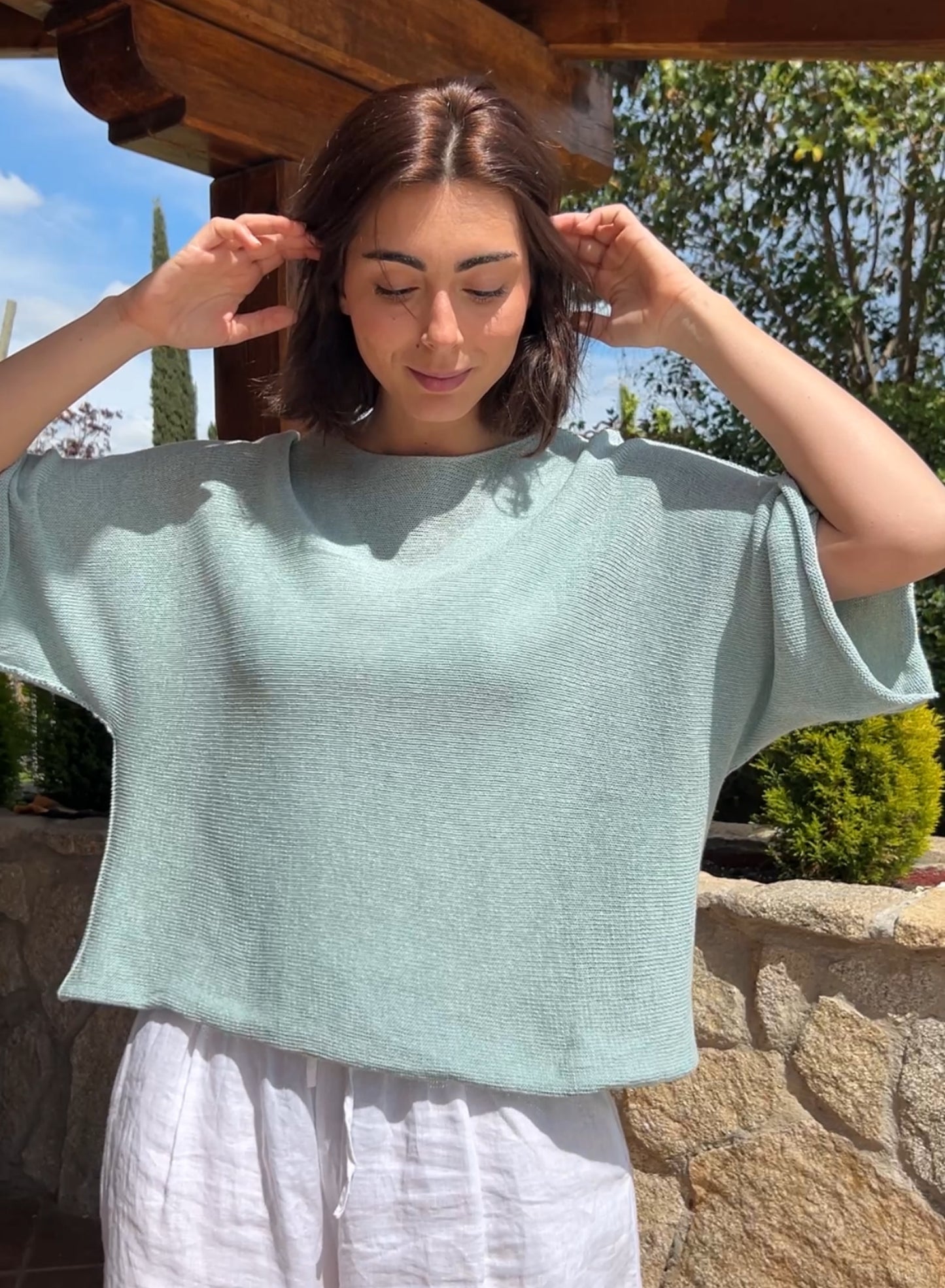 Light green sweater