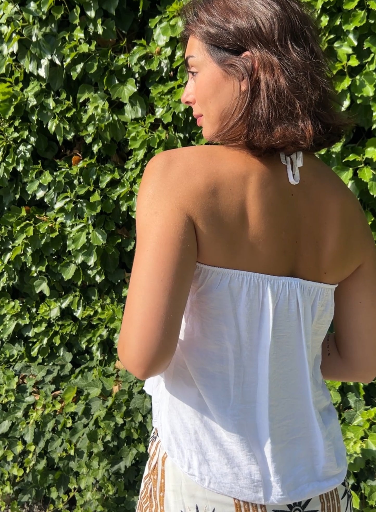 Top volantes blanco