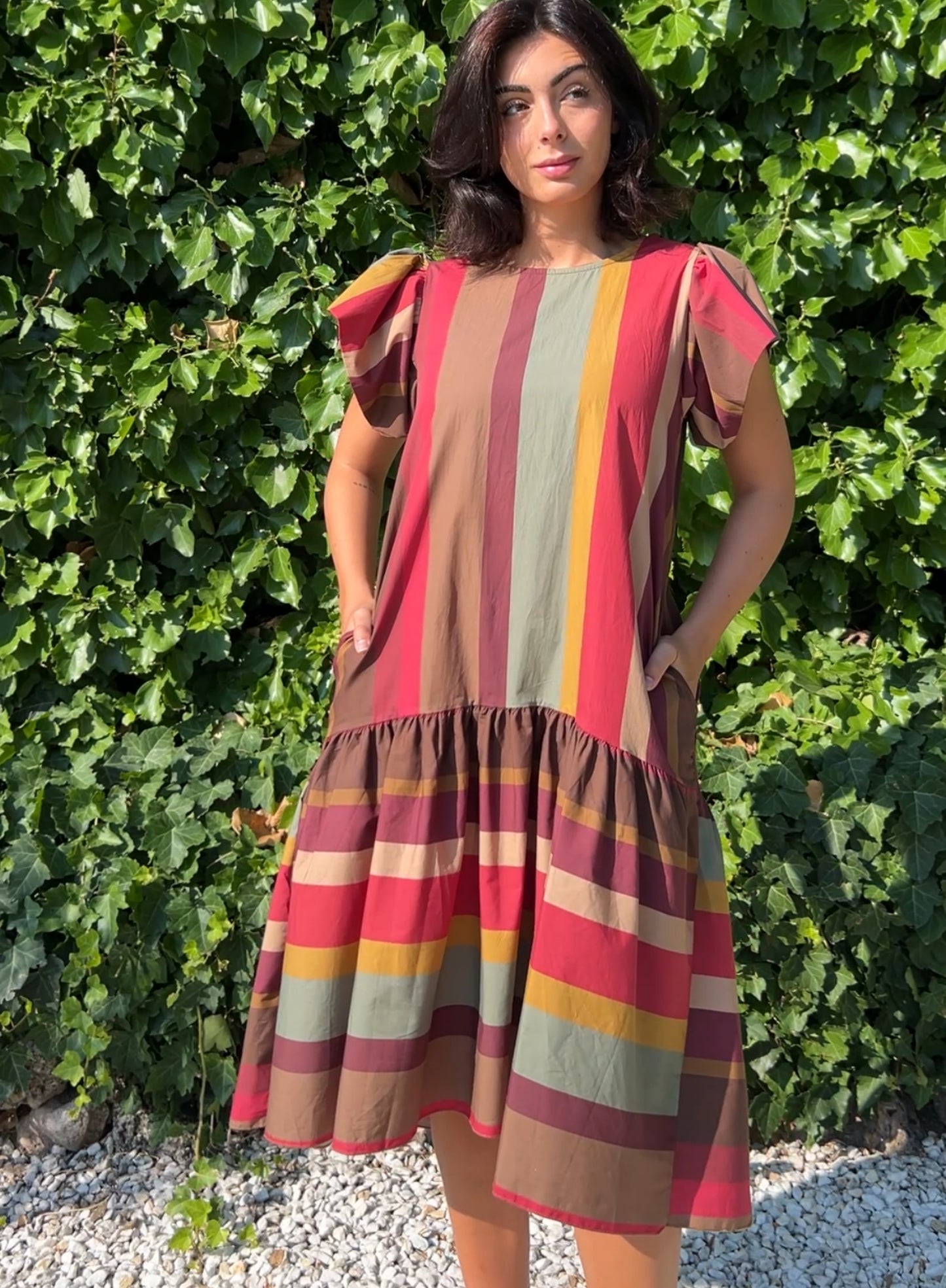 Vestido rayas fantasía