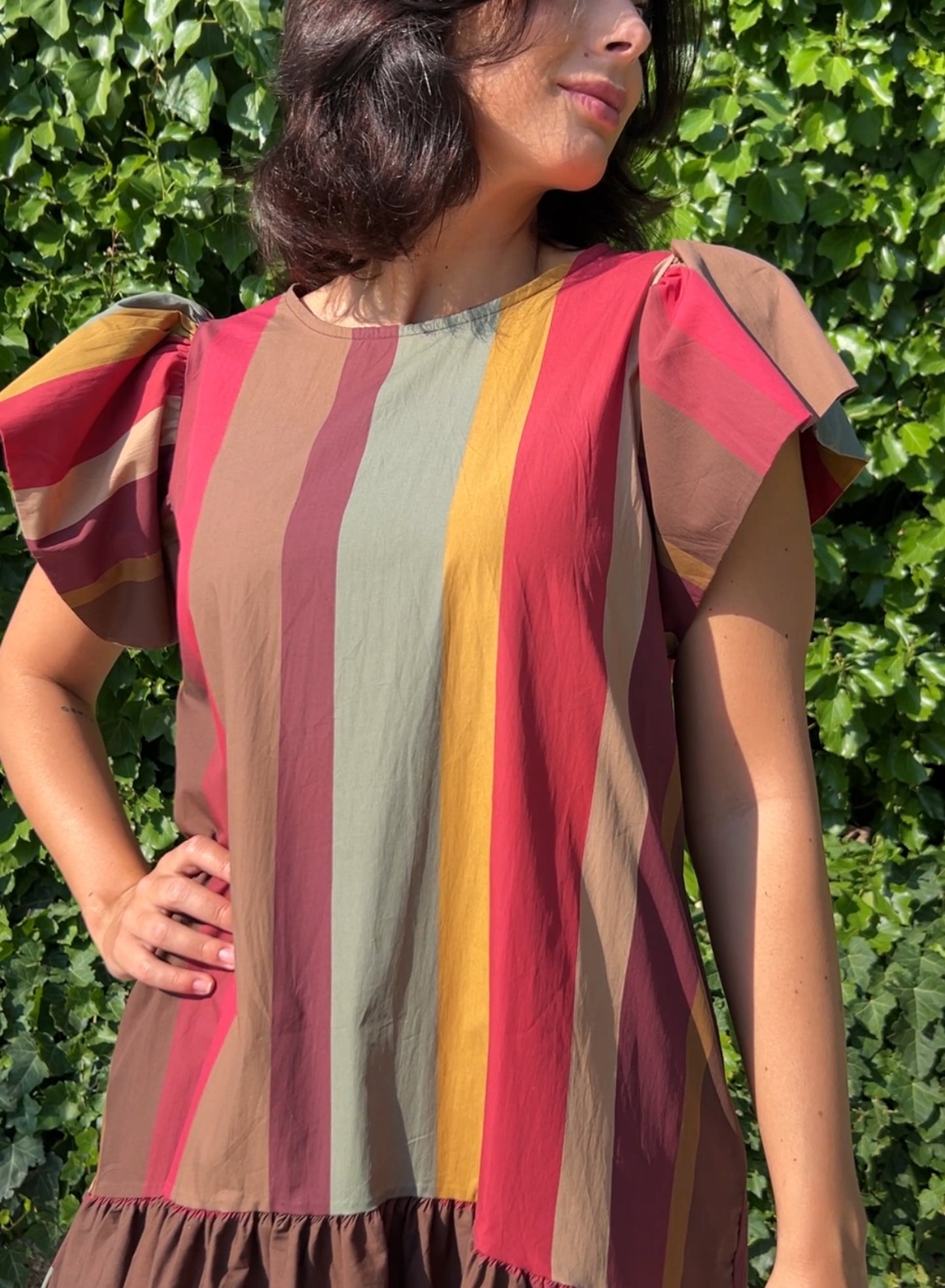 Vestido rayas fantasía