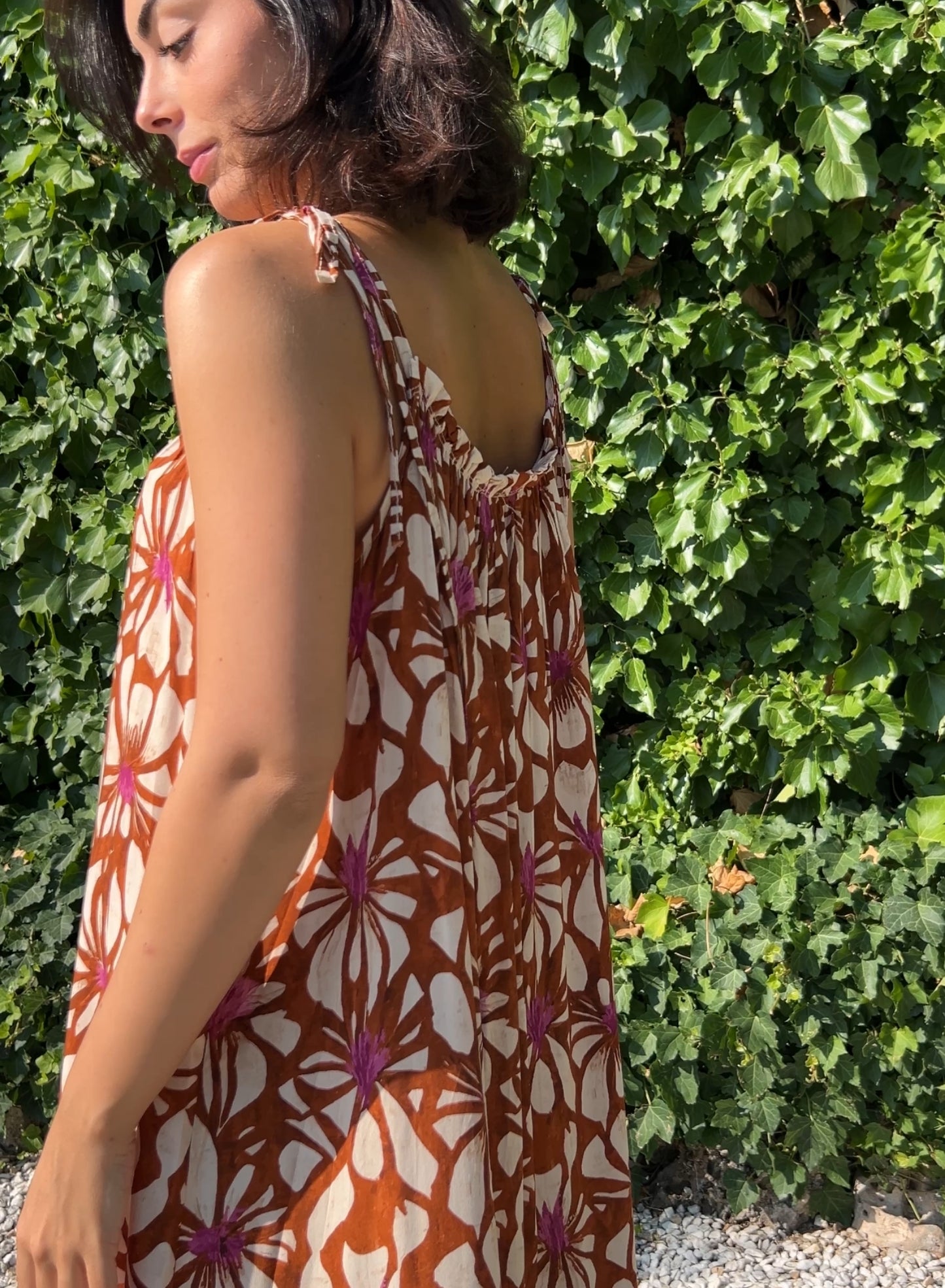 Vestido caldero tirantes lazos