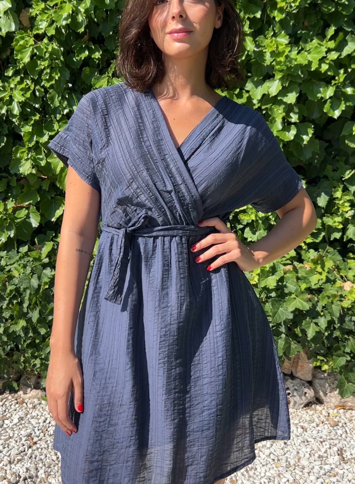 Vestido corto azul