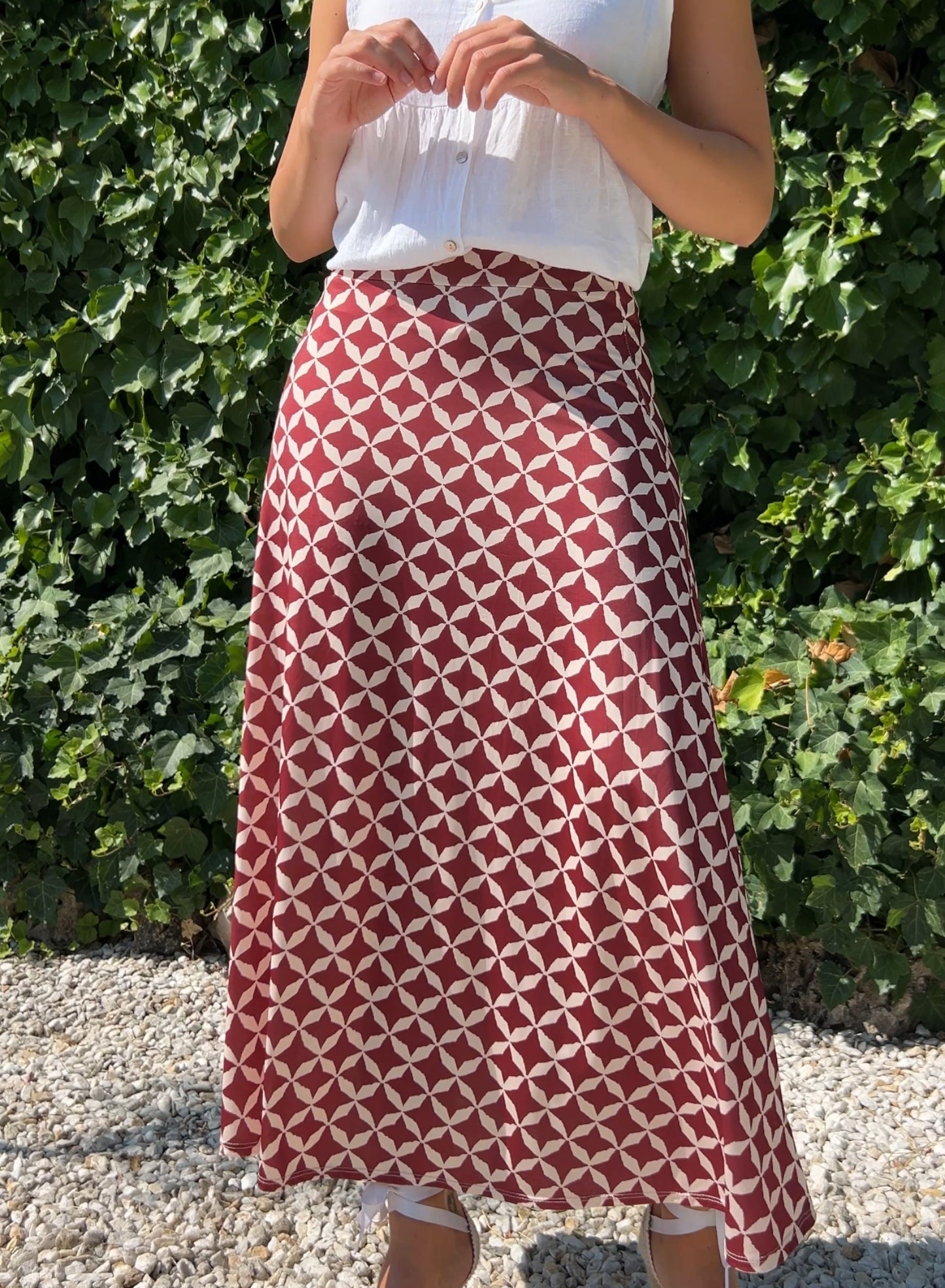 Falda licra arcilla
