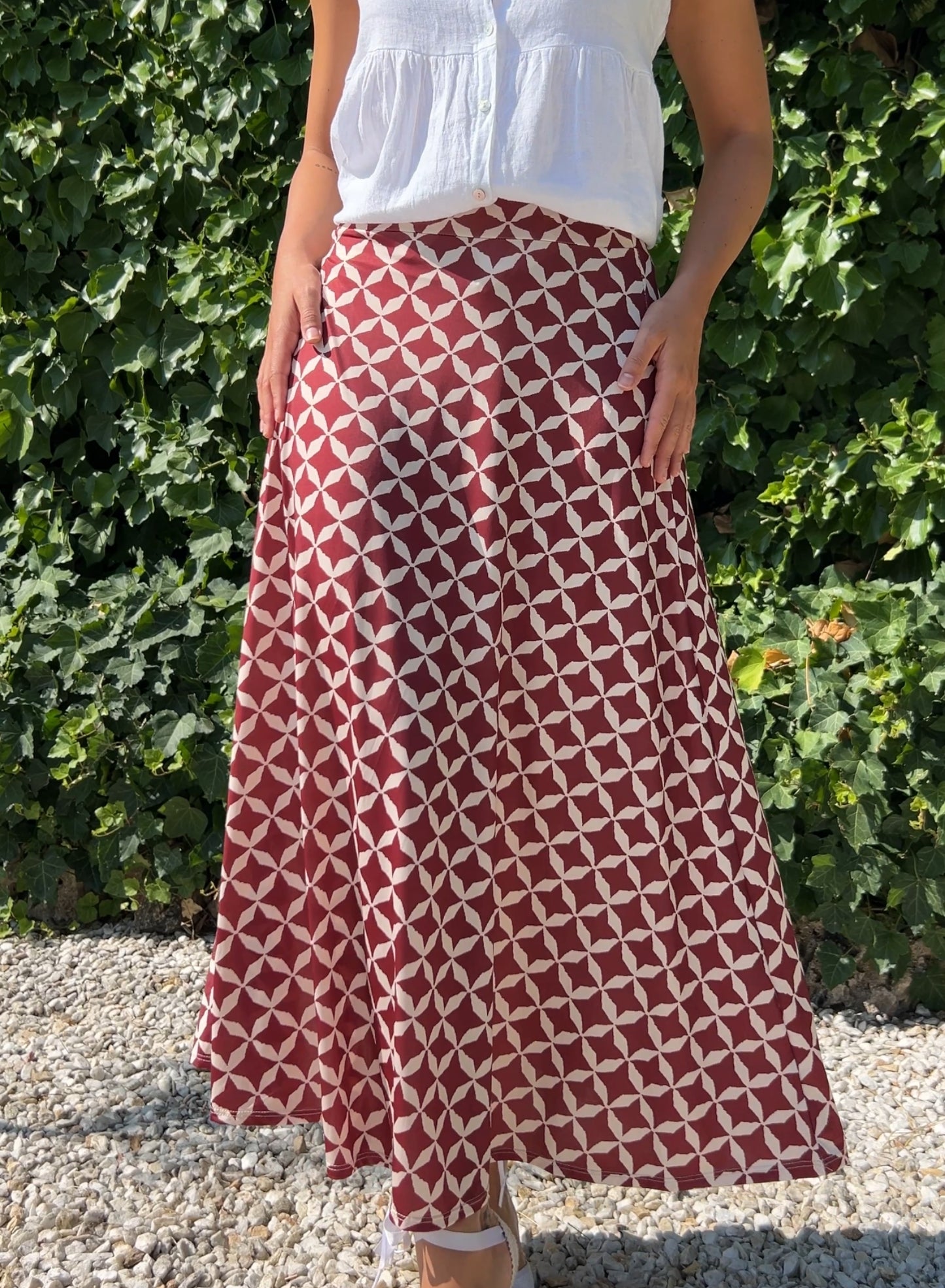Falda licra arcilla