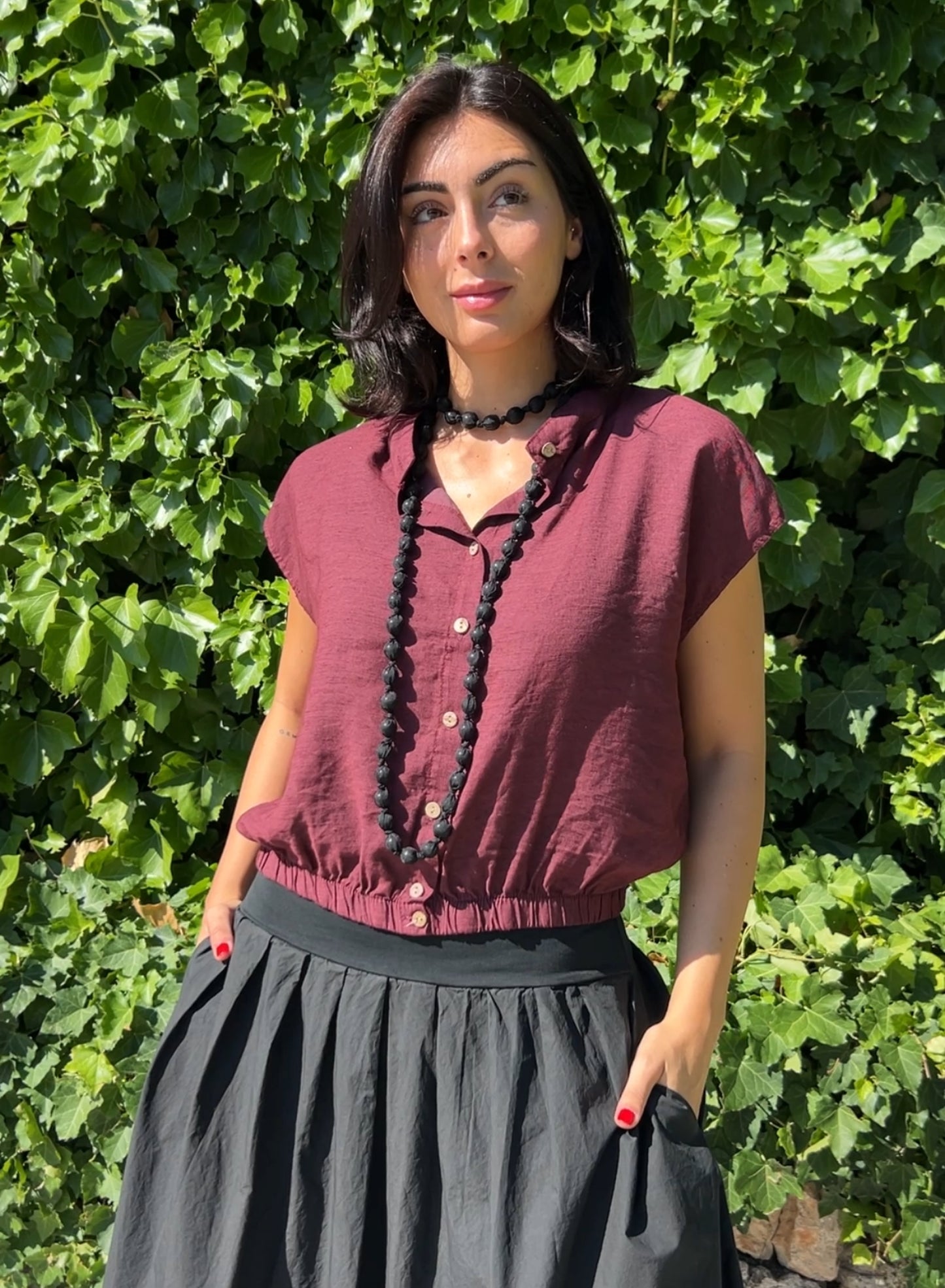 Collar seda negro