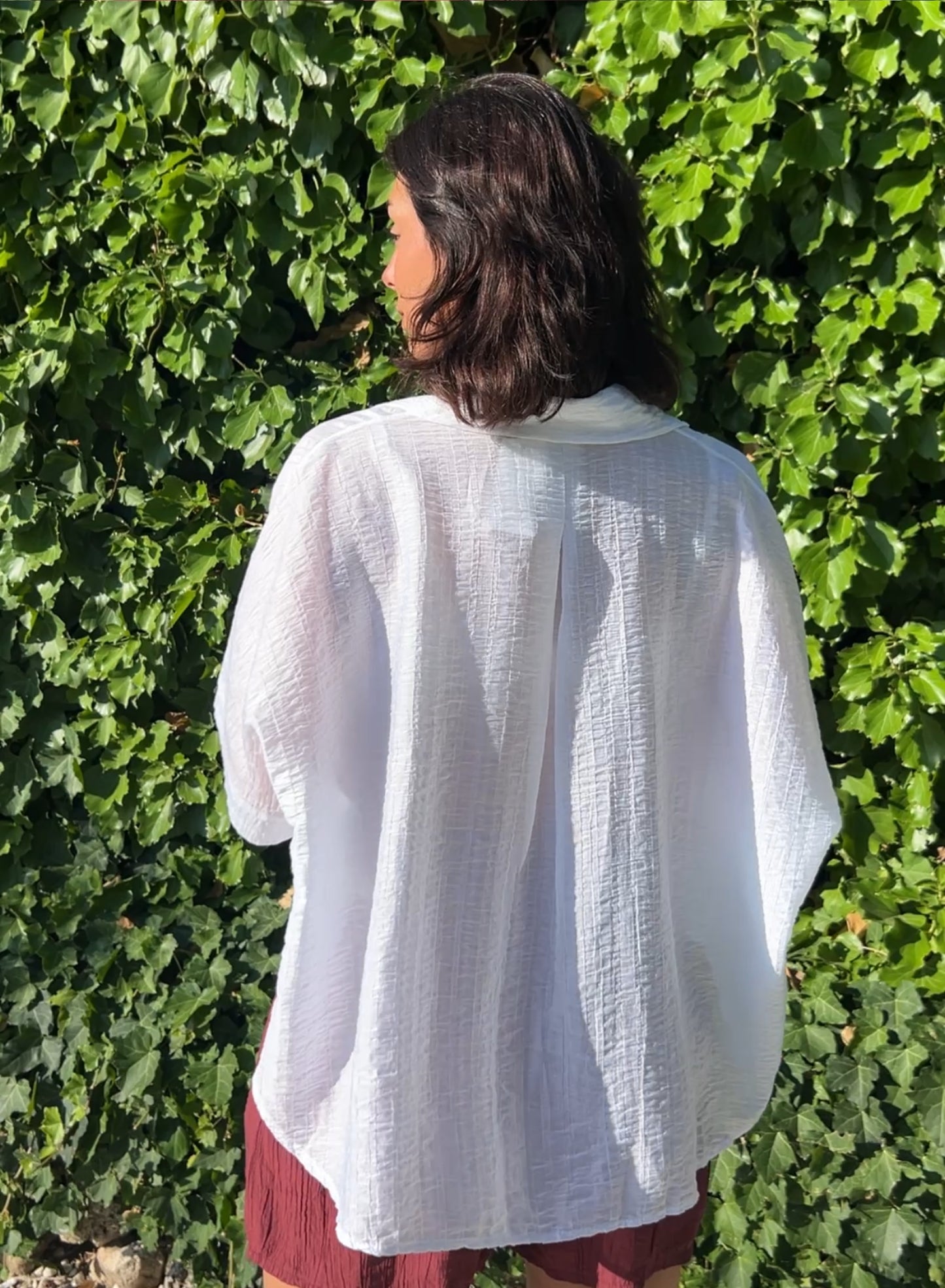 Camisa fluida blanco