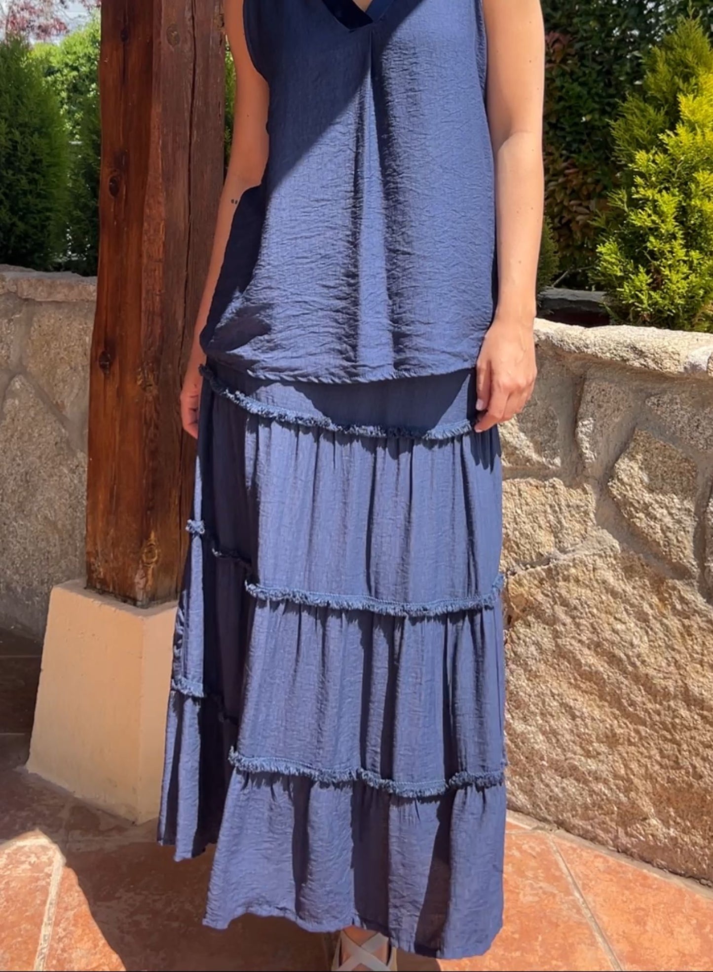Falda Palma azul