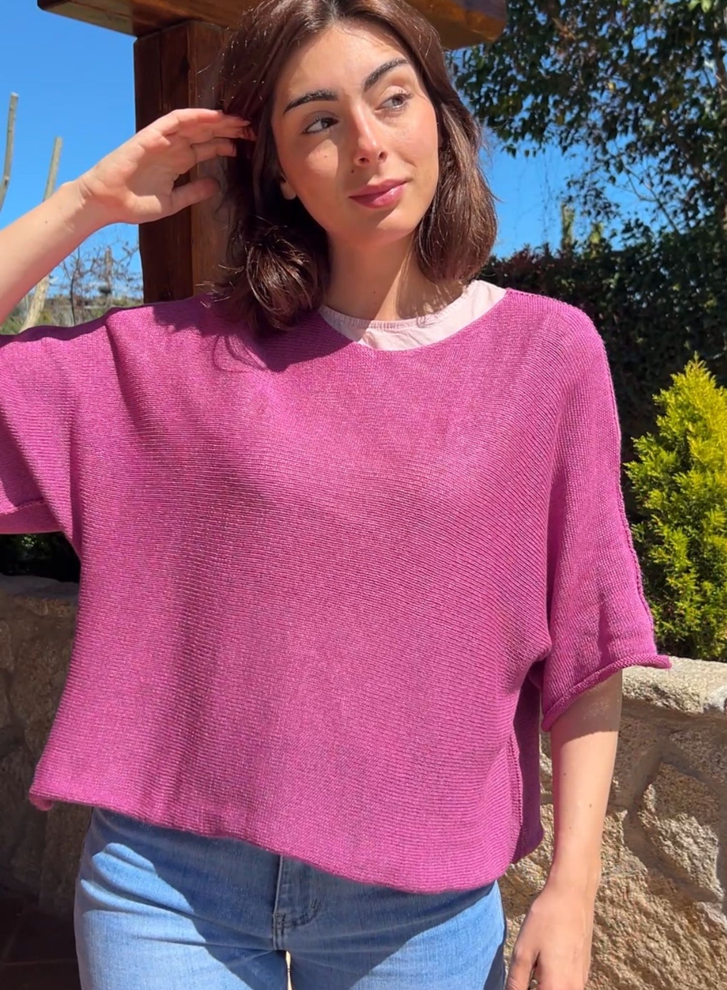 Thin bougainvillea sweater