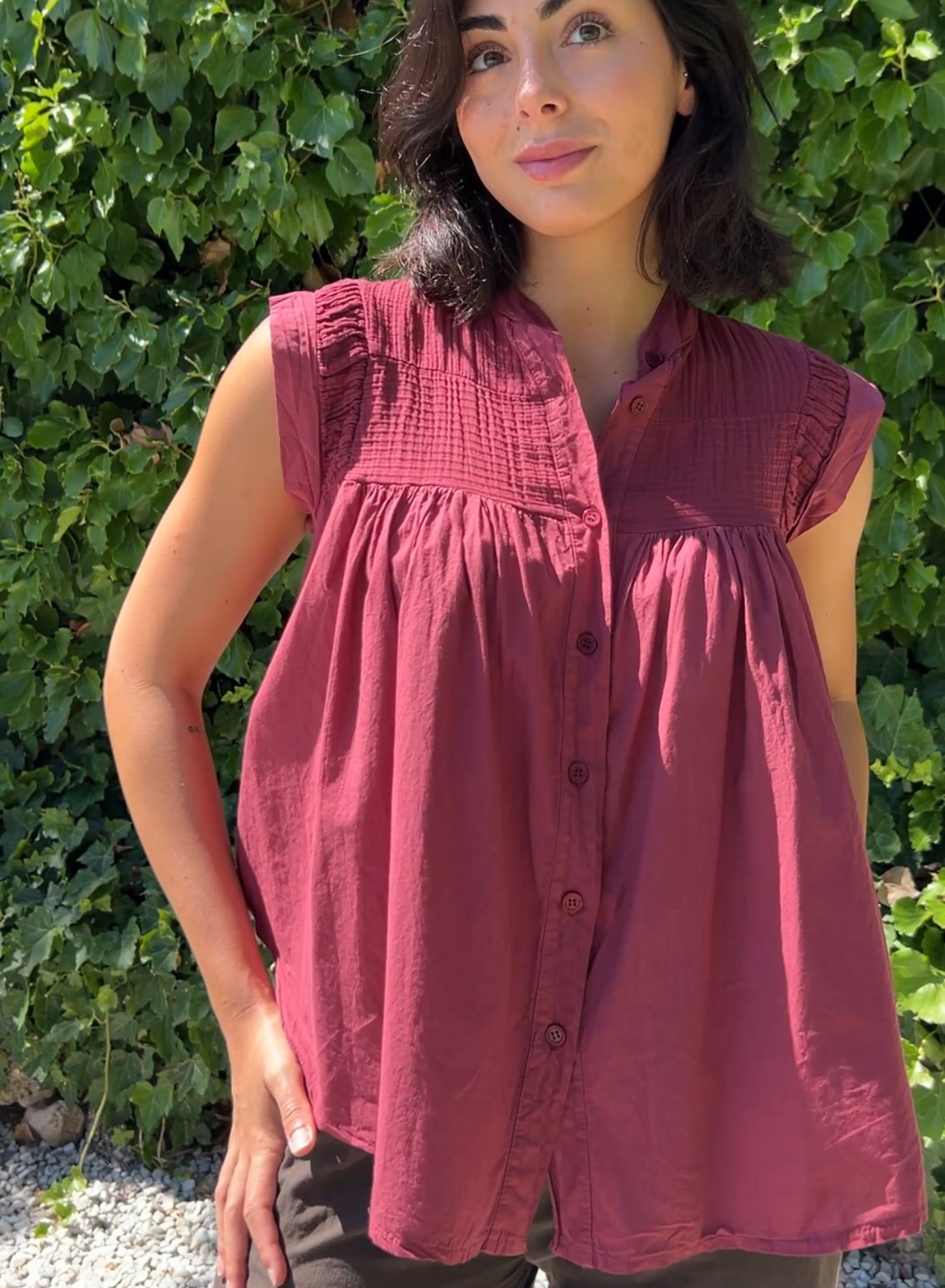 Blusa Salina granate