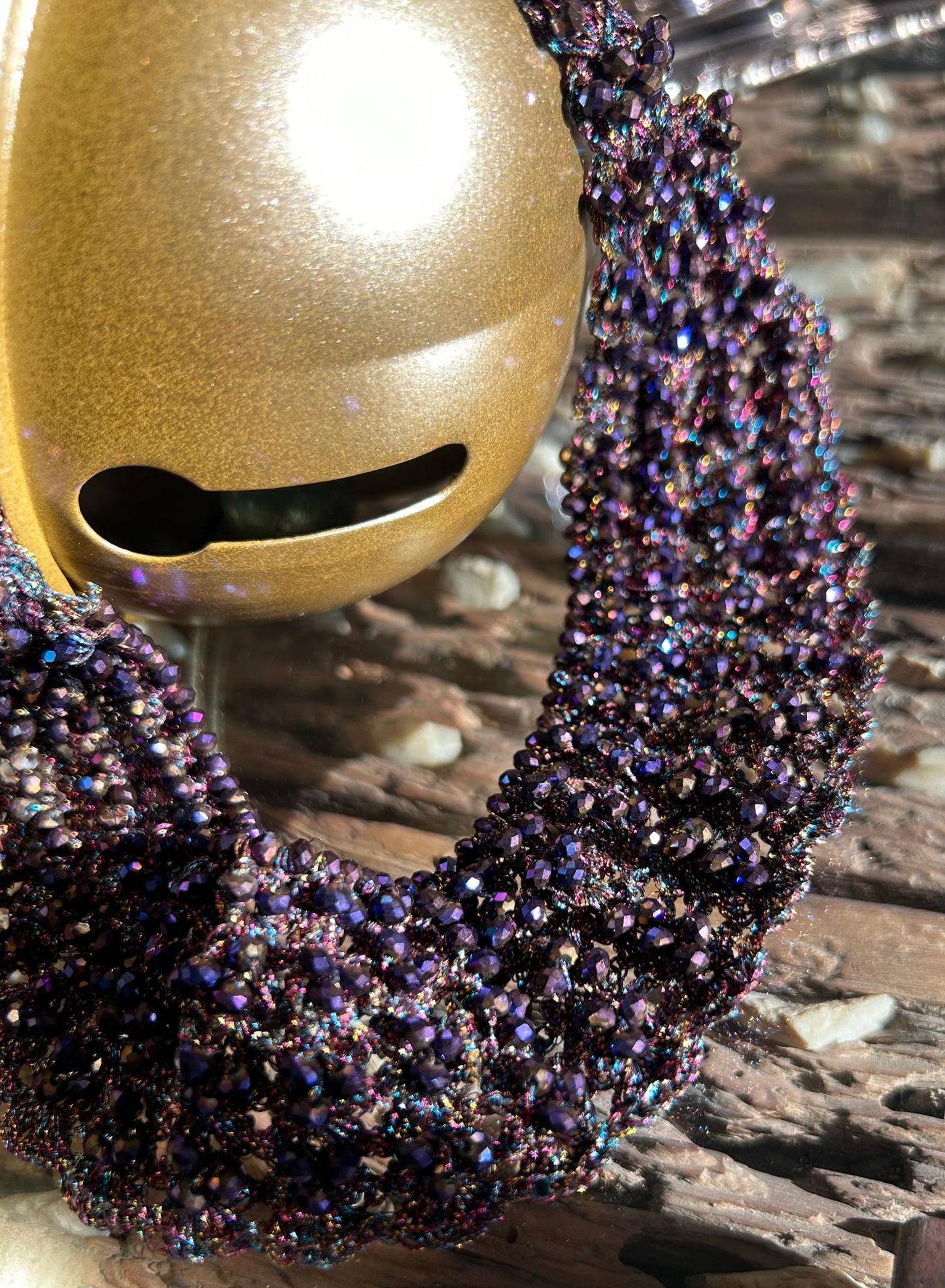Choker cristal morado