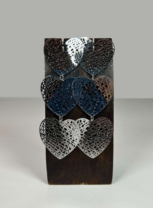 Pendientes Corazón Plateado