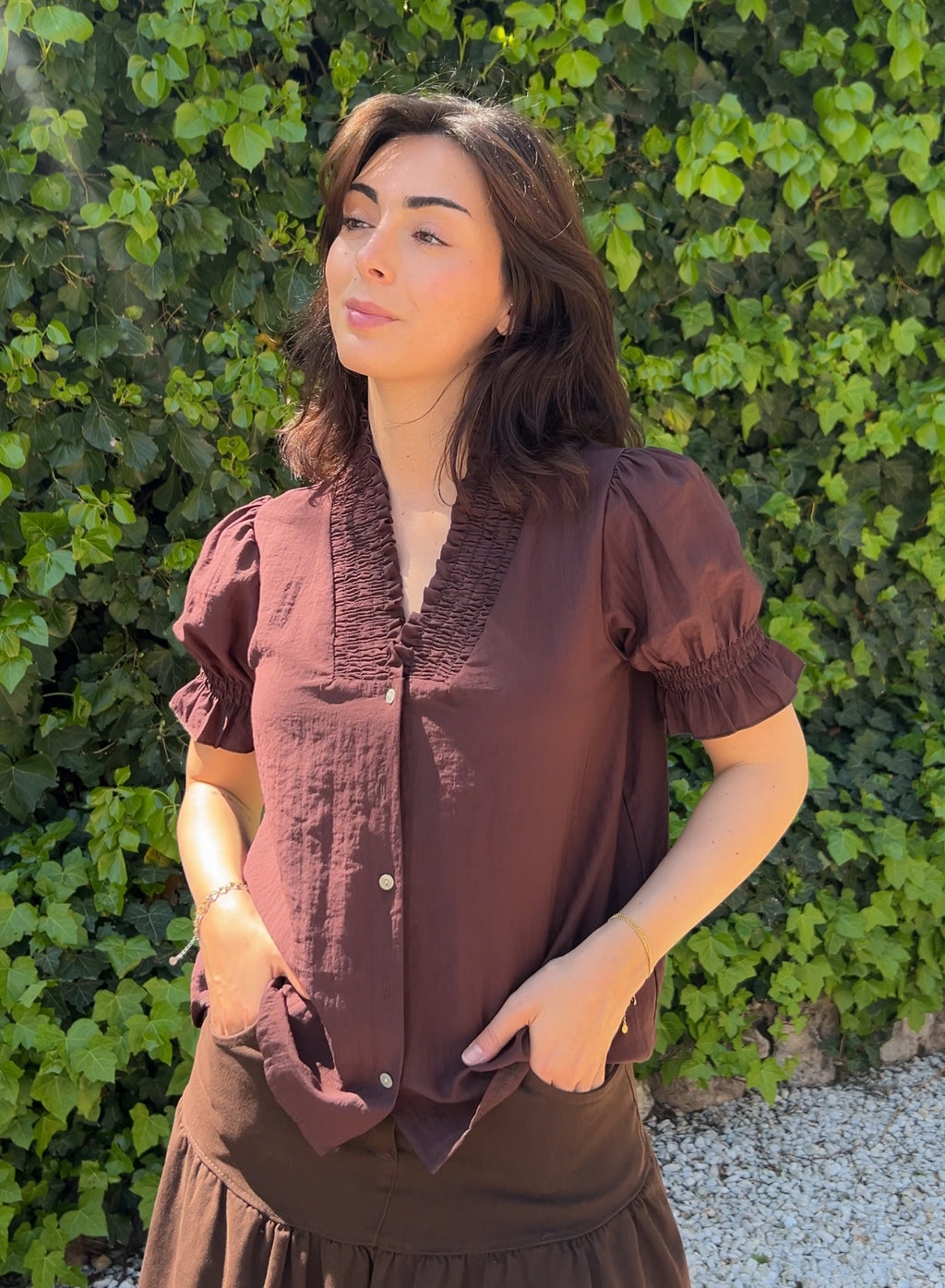 Blusa Manuela choco