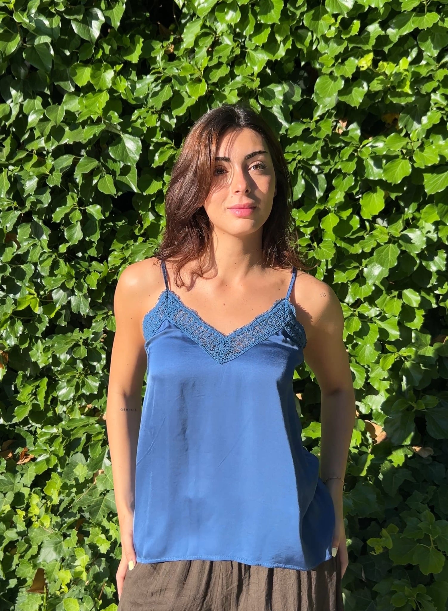 Lencero raso azul