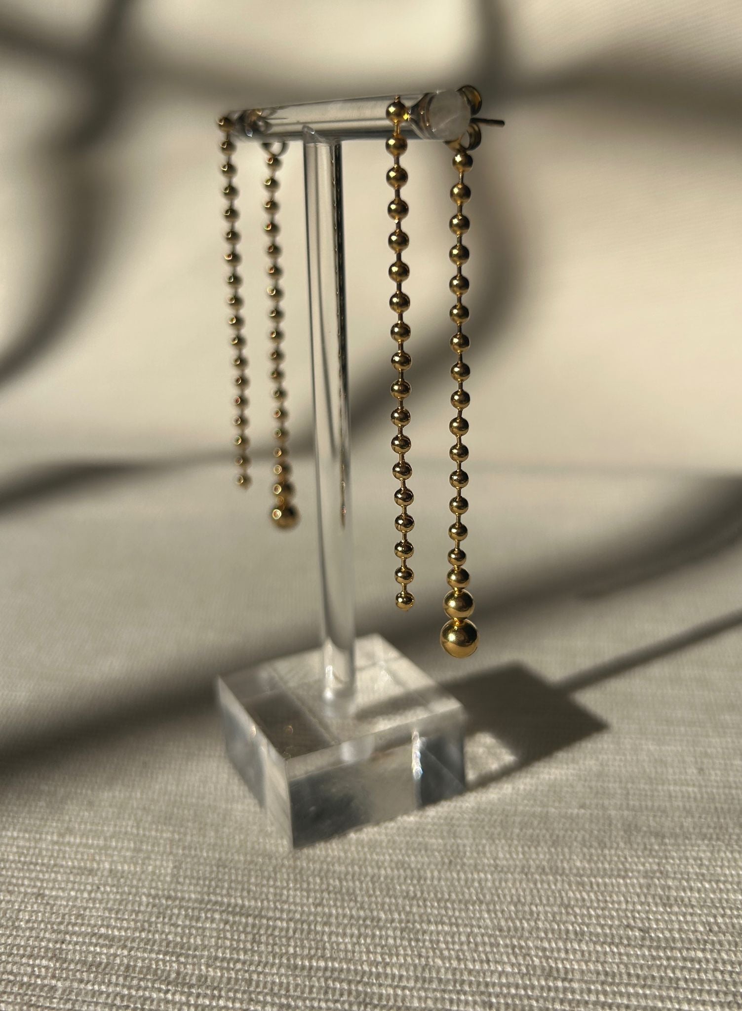 Pendiente Bolitas (plata y oro)