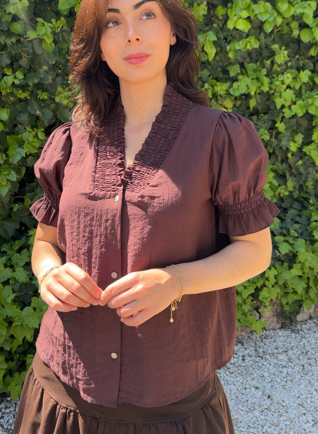 Blusa Manuela choco