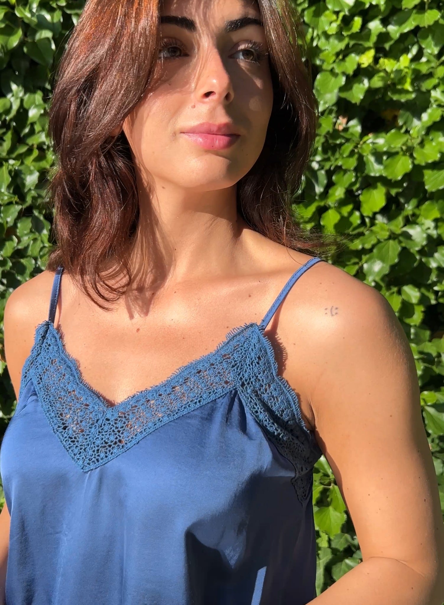Lencero raso azul