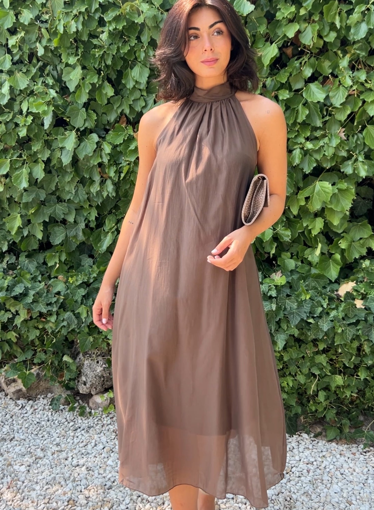 Vestido lazo choco