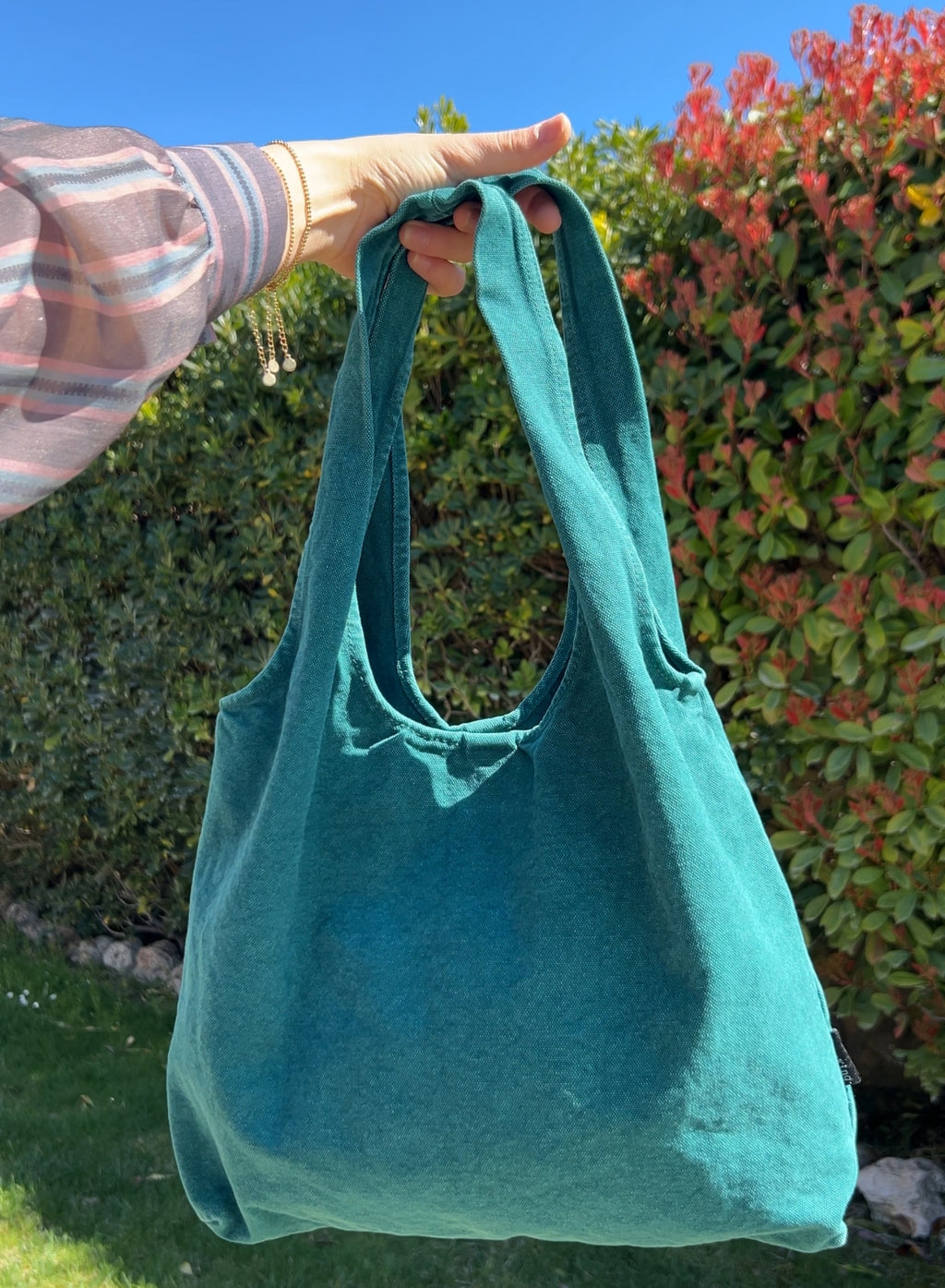 Bolso saco vaquero petróleo