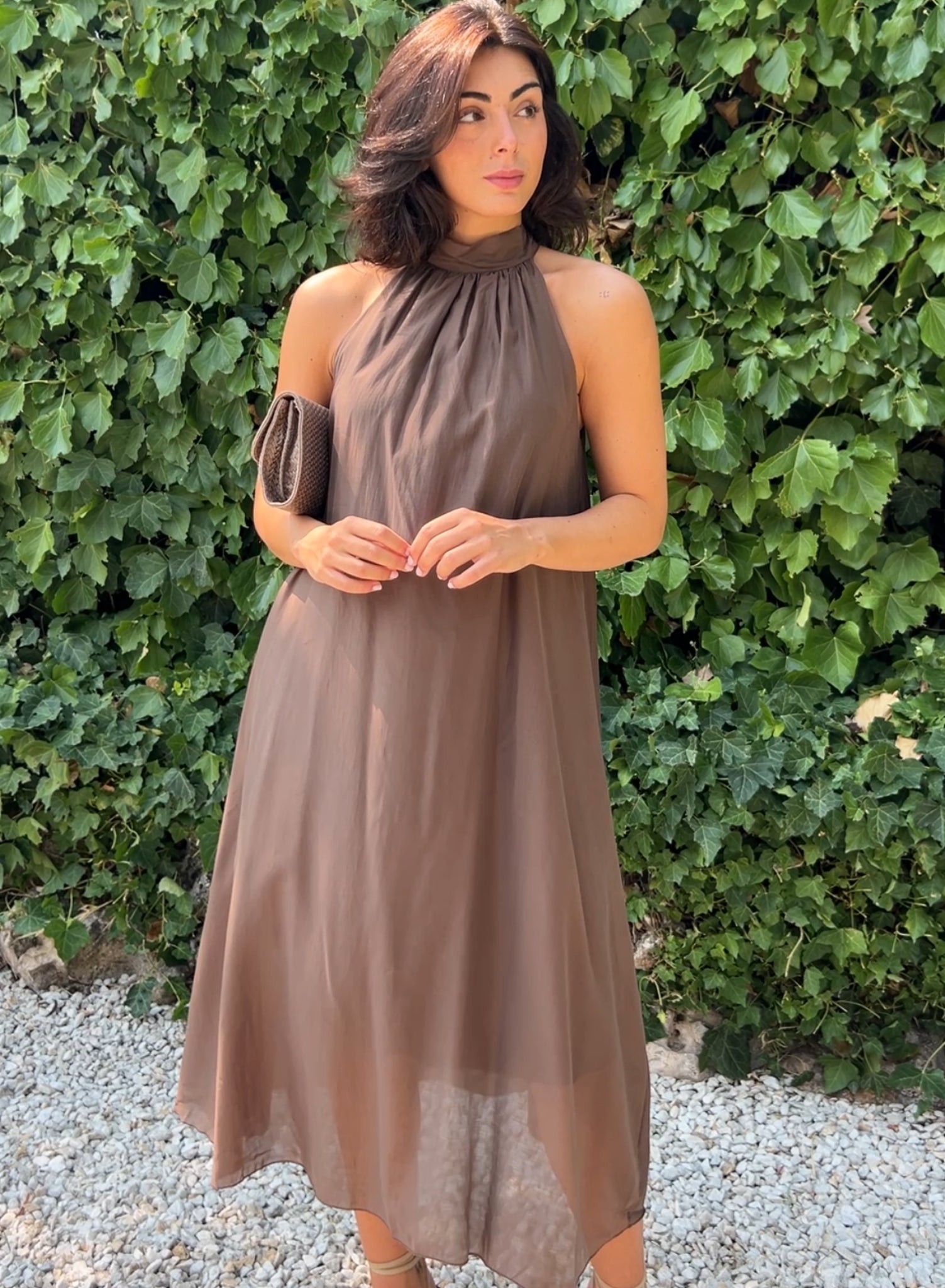 Vestido lazo choco
