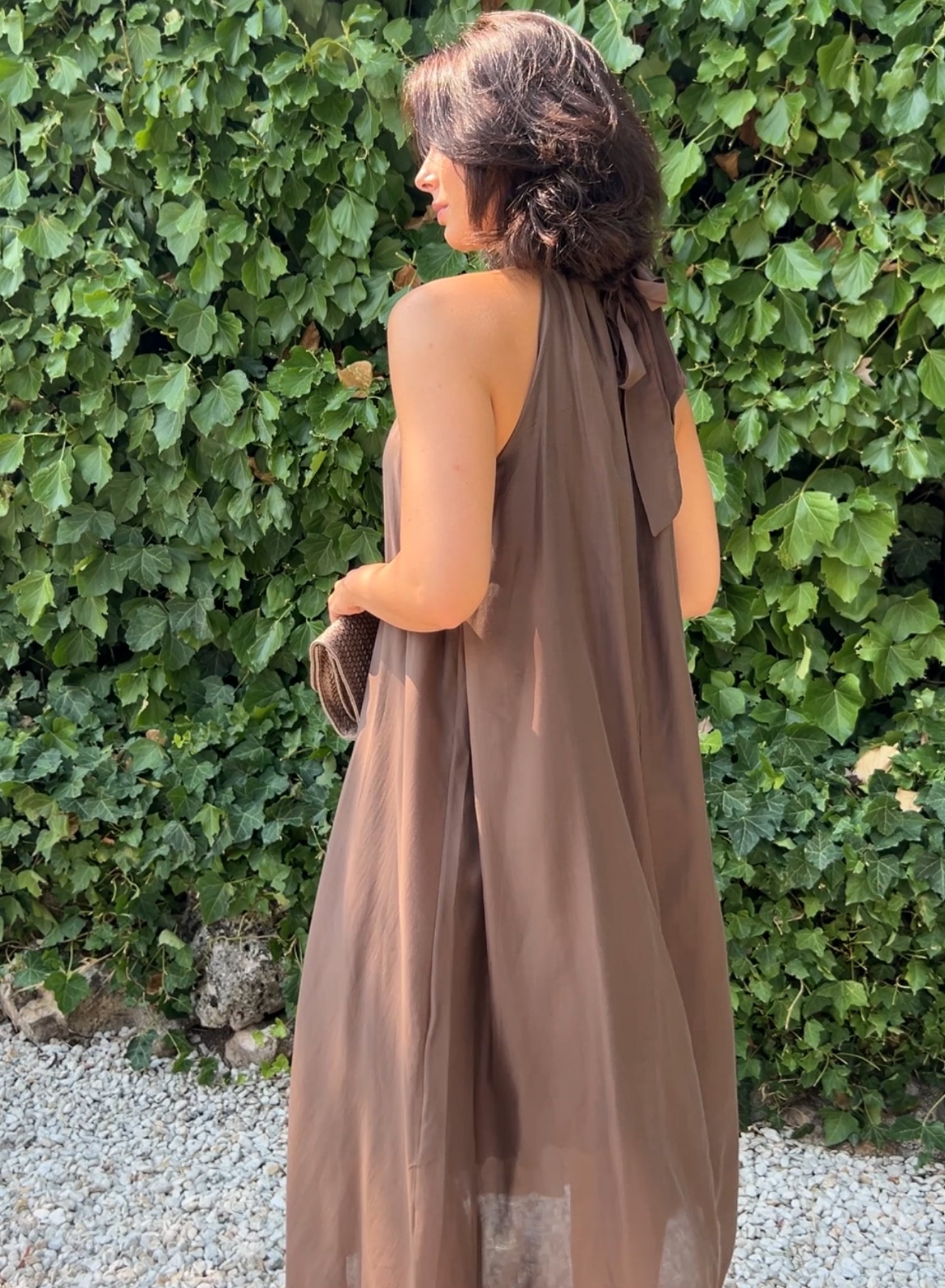 Vestido lazo choco