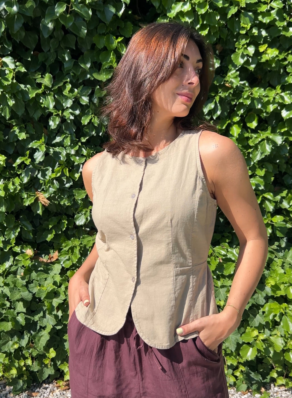 Chaleco beige