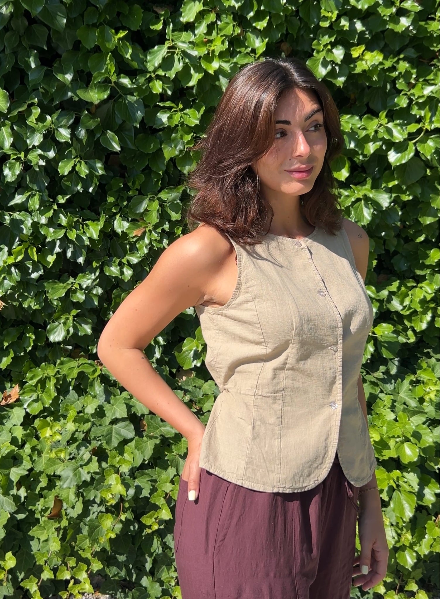Chaleco beige