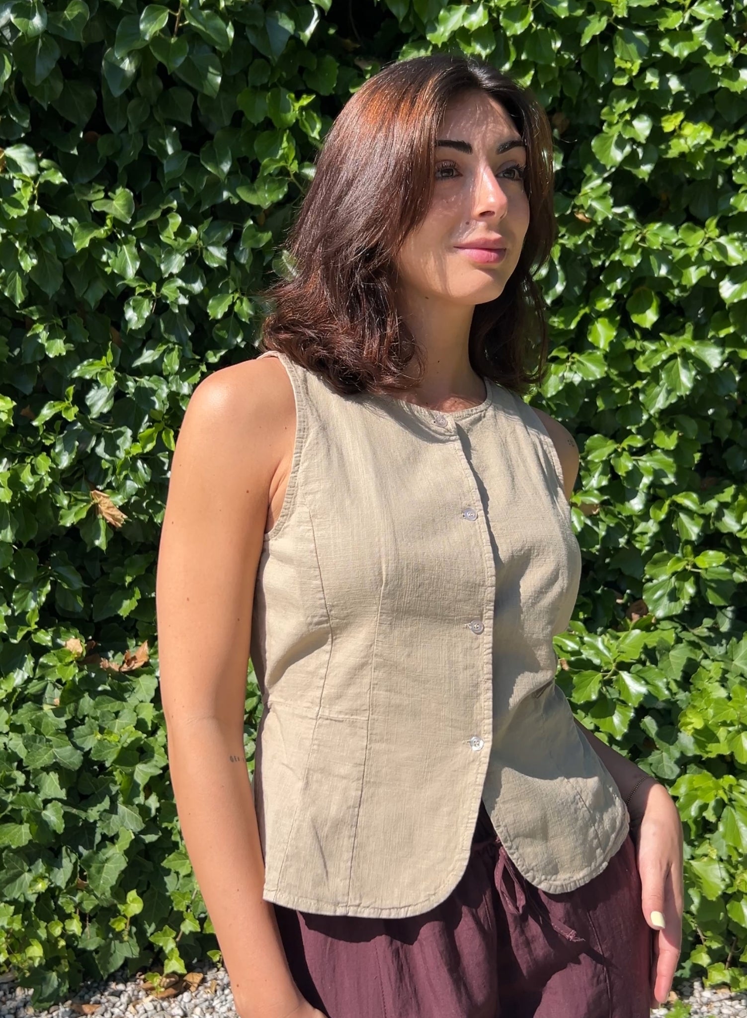 Chaleco beige