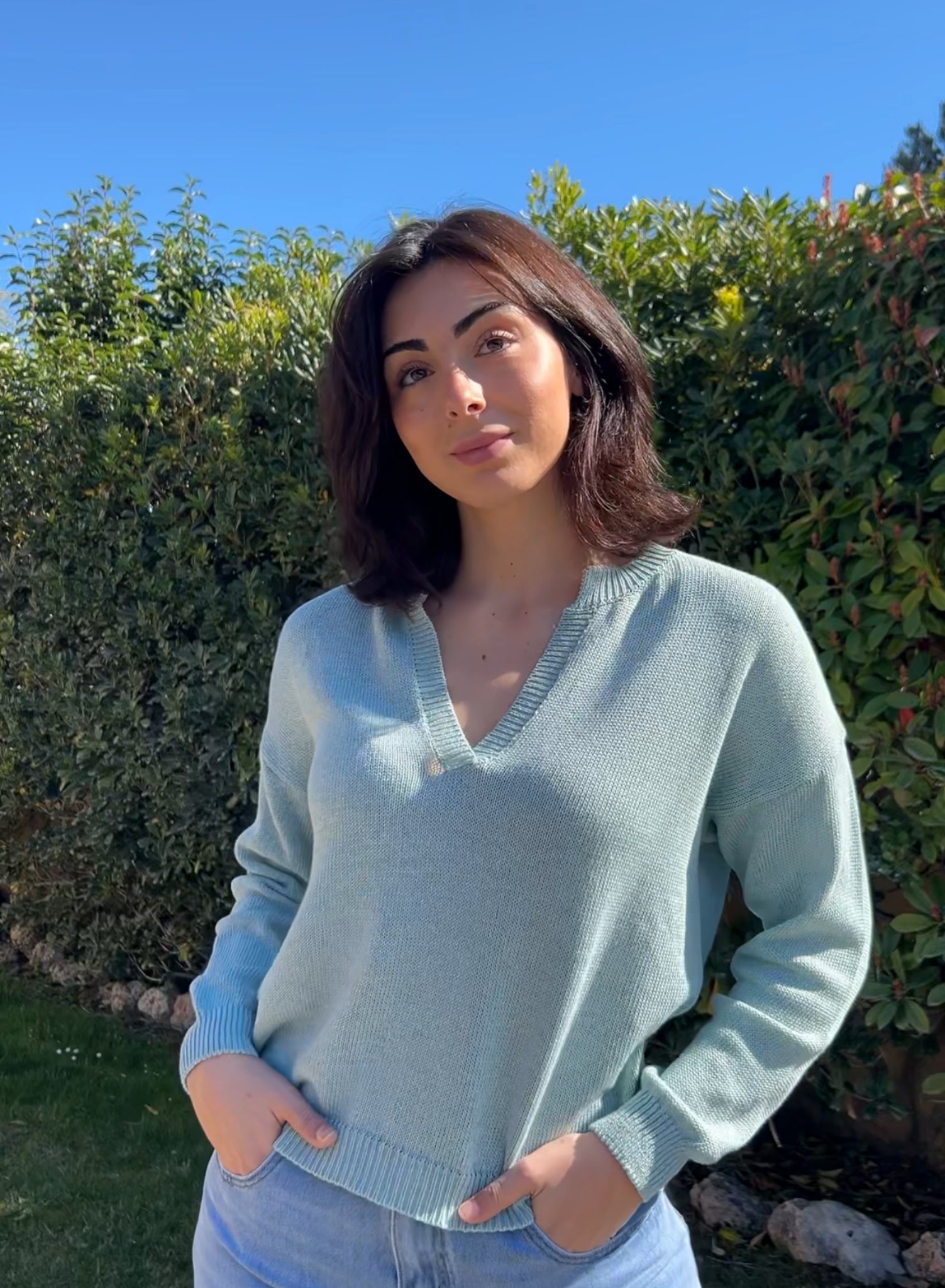 Jersey Polo verde agua