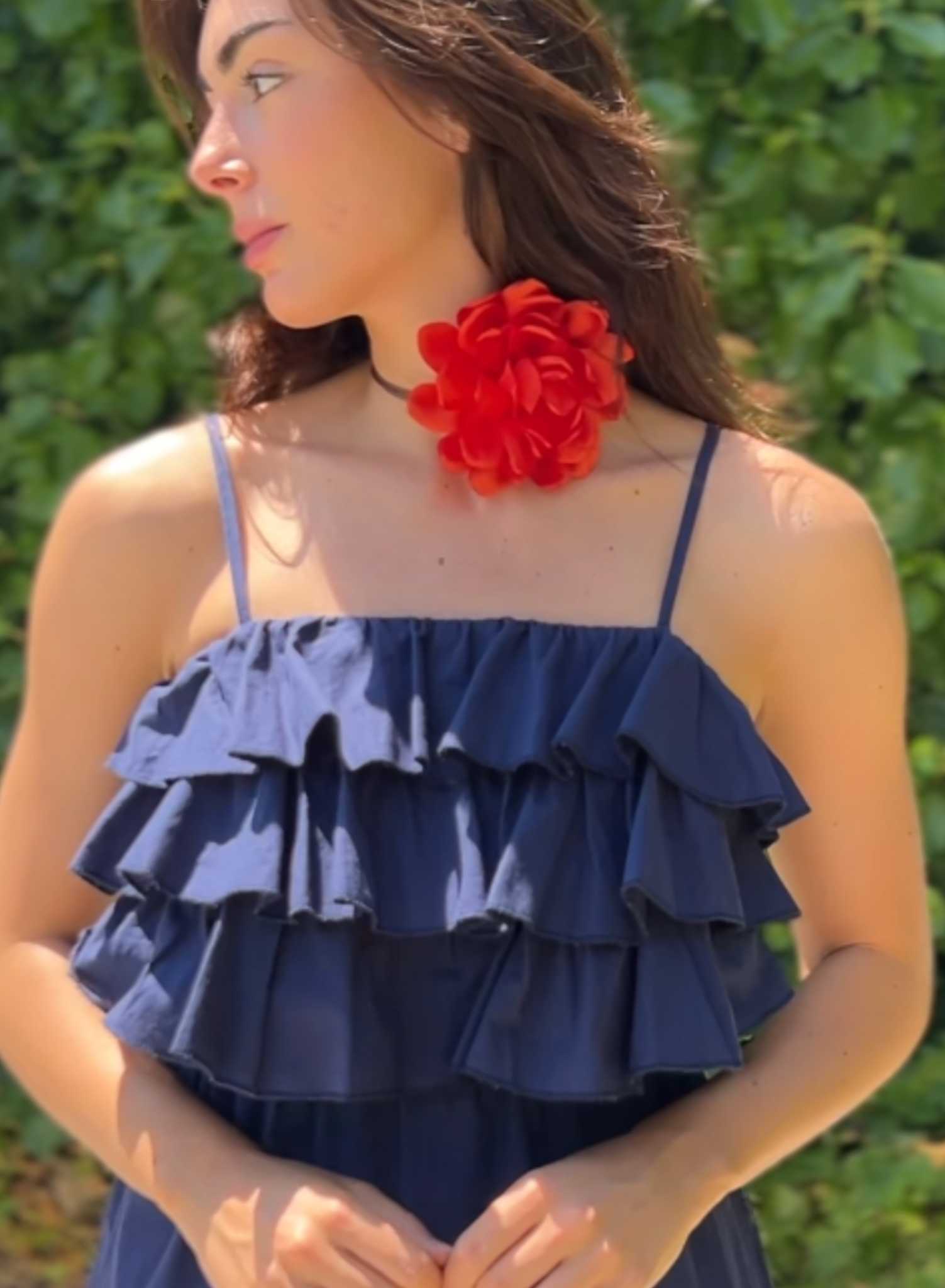 Choker flor multiposición