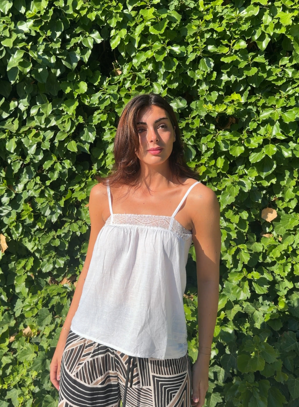 Top encaje blanco